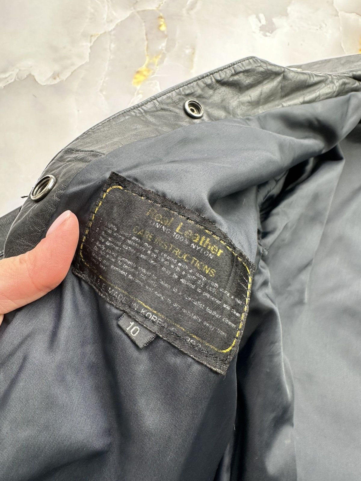 Japanese Brand Vintage Leather Jacket (E1) Size S / US 4 / IT 40 - 6 Thumbnail