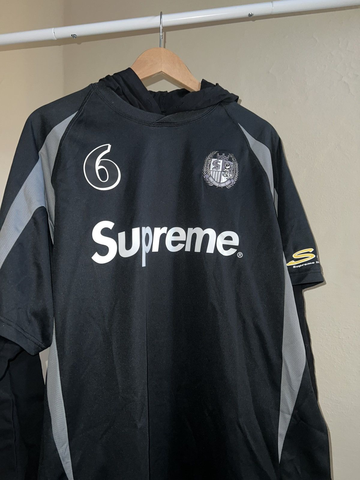 Supreme Supreme Aphex Twin Mesh Football Jersey Black | Grailed