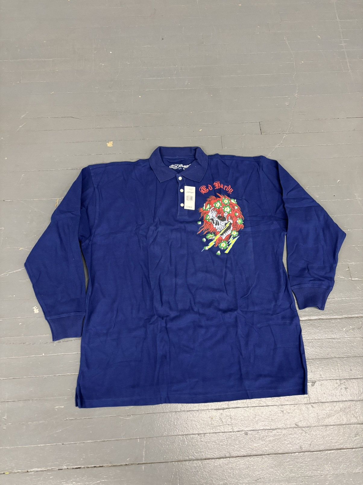 Affliction × Christian Audigier × Ed Hardy Y2K Ed Hardy Polo Longsleeve shirt Size US XXL / EU 58 / 5 - 1 Thumbnail