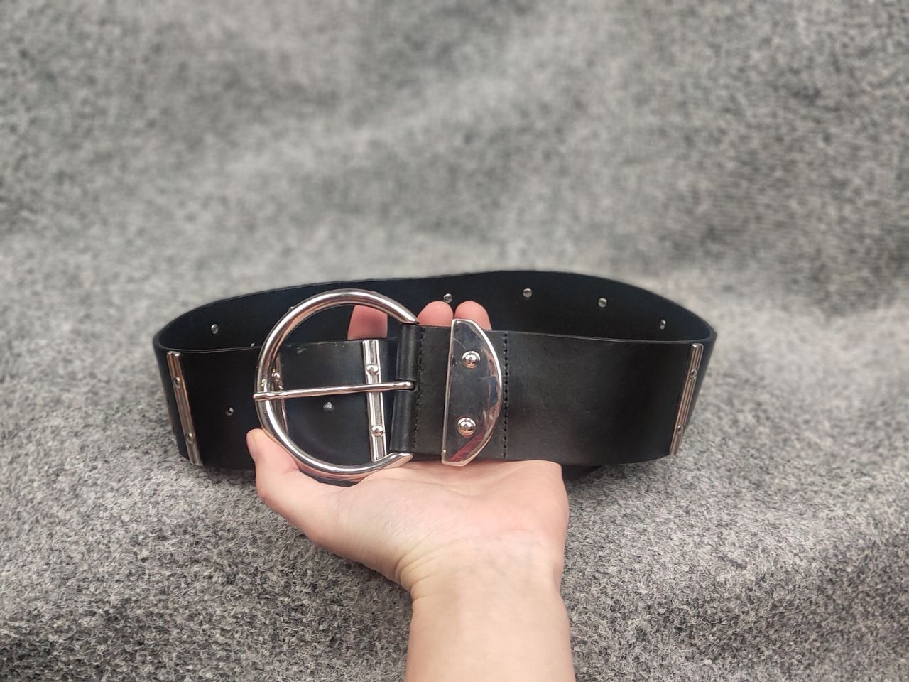 The Kooples The Kooples Design voluminous leather belt with metal logos Size ONE SIZE - 12 Thumbnail