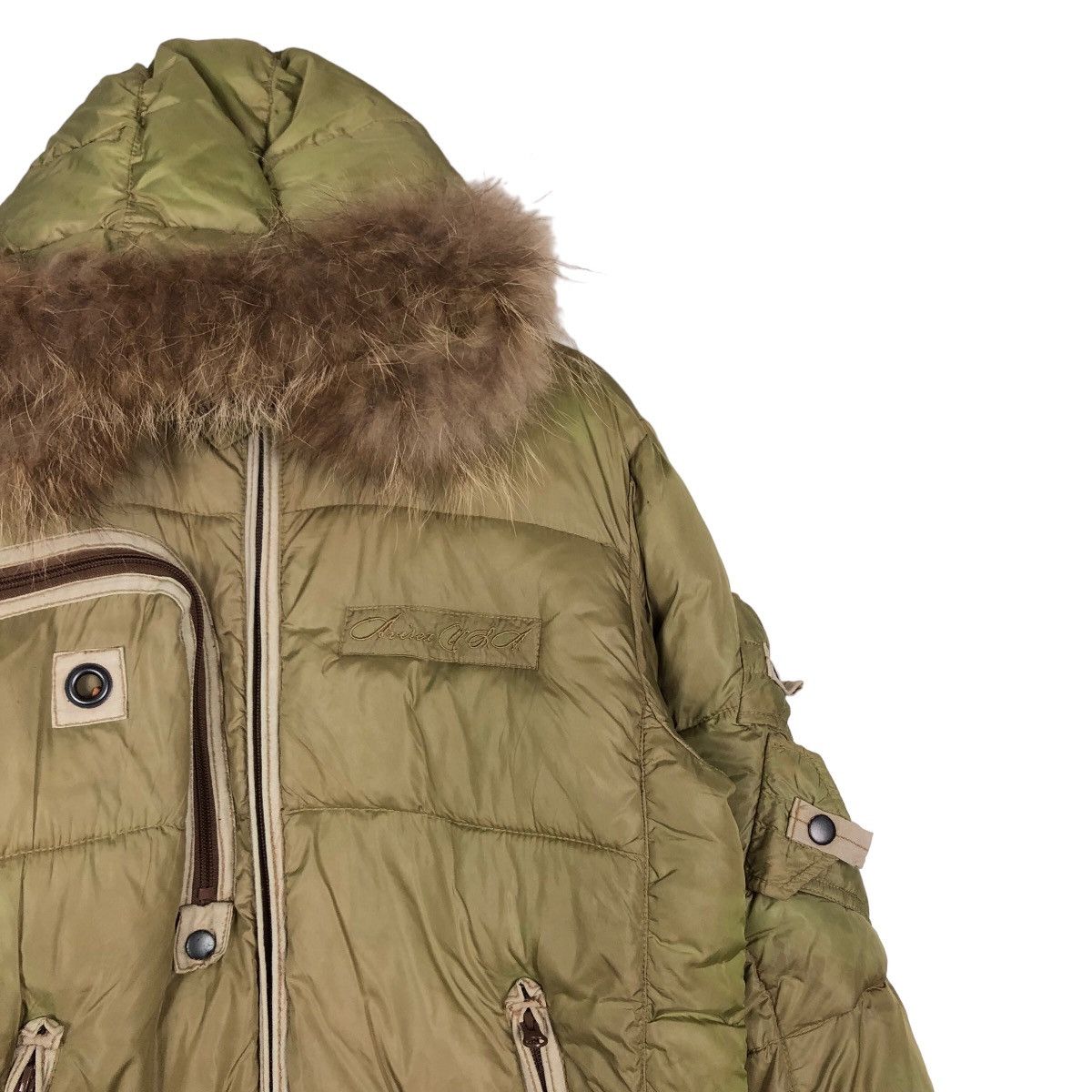 Avirex 🔥Vintage Bomber Jacket Puffer Down Avirex Varsity Mink Fur Size US M / EU 48-50 / 2 - 6 Thumbnail