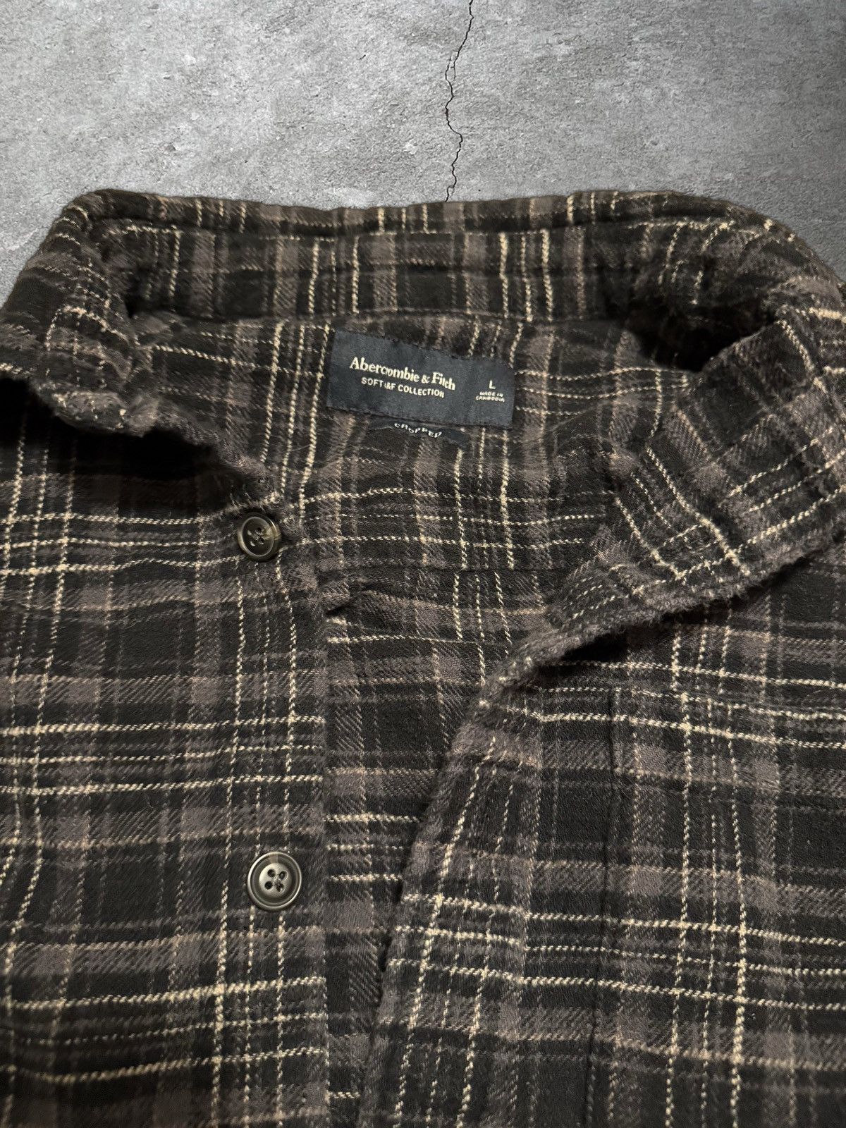 Abercrombie & Fitch Abercrombie Black Flannel Size US L / EU 52-54 / 3 - 2 Thumbnail