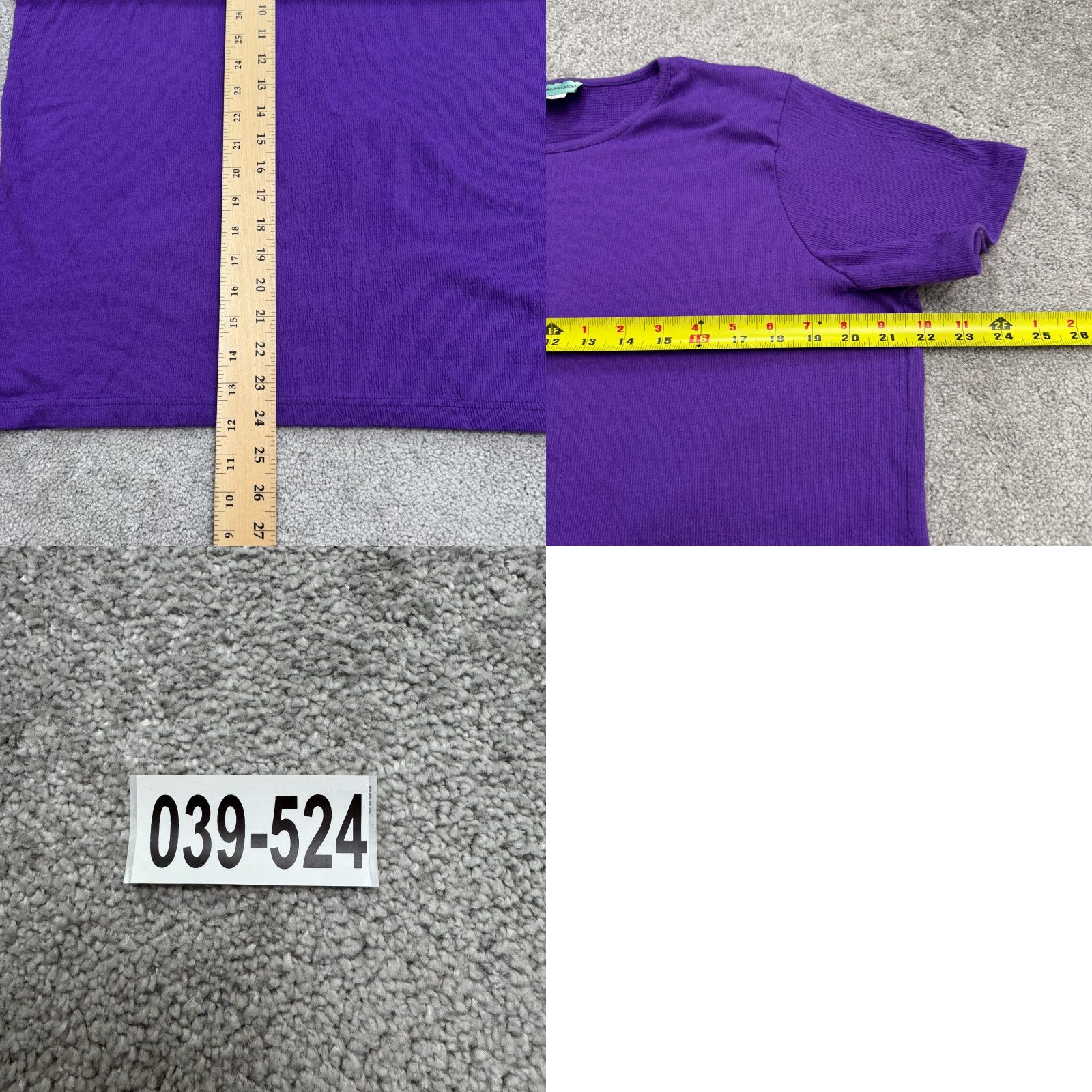 Vintage VINTAGE Sara Morgan T-Shirt Womens Large Purple Knit Basic Crew Neck Tee 90s Classic Retro Shirt Size L / US 10 / IT 46 - 8 Thumbnail