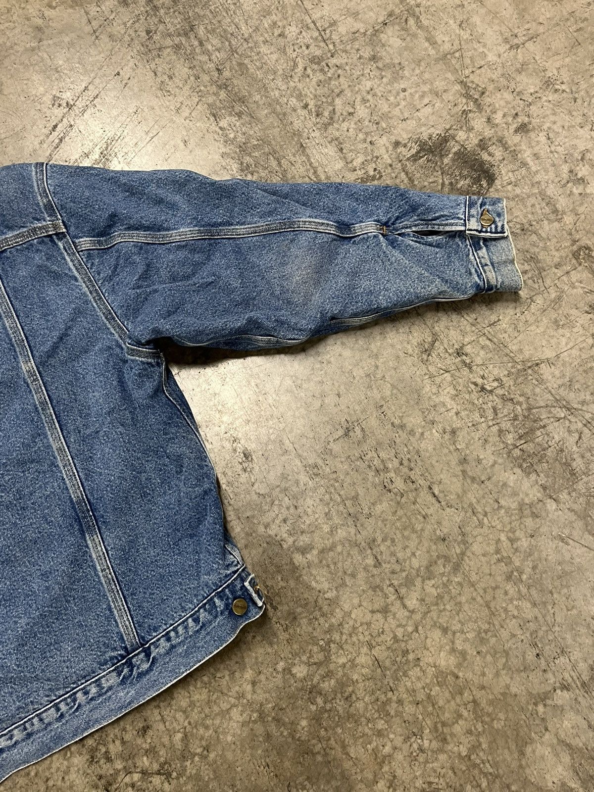 Carhartt × Vintage Carhartt denim trucker jacket blanket lined rare hype Size US XL / EU 56 / 4 - 10 Thumbnail