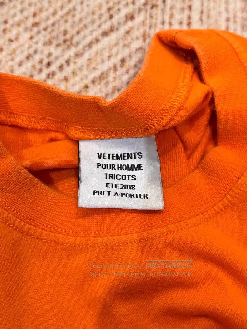 Vetements Vetements Orange Short-Sleeve T-Shirt Size S Size US S / EU 44-46 / 1 - 3 Thumbnail