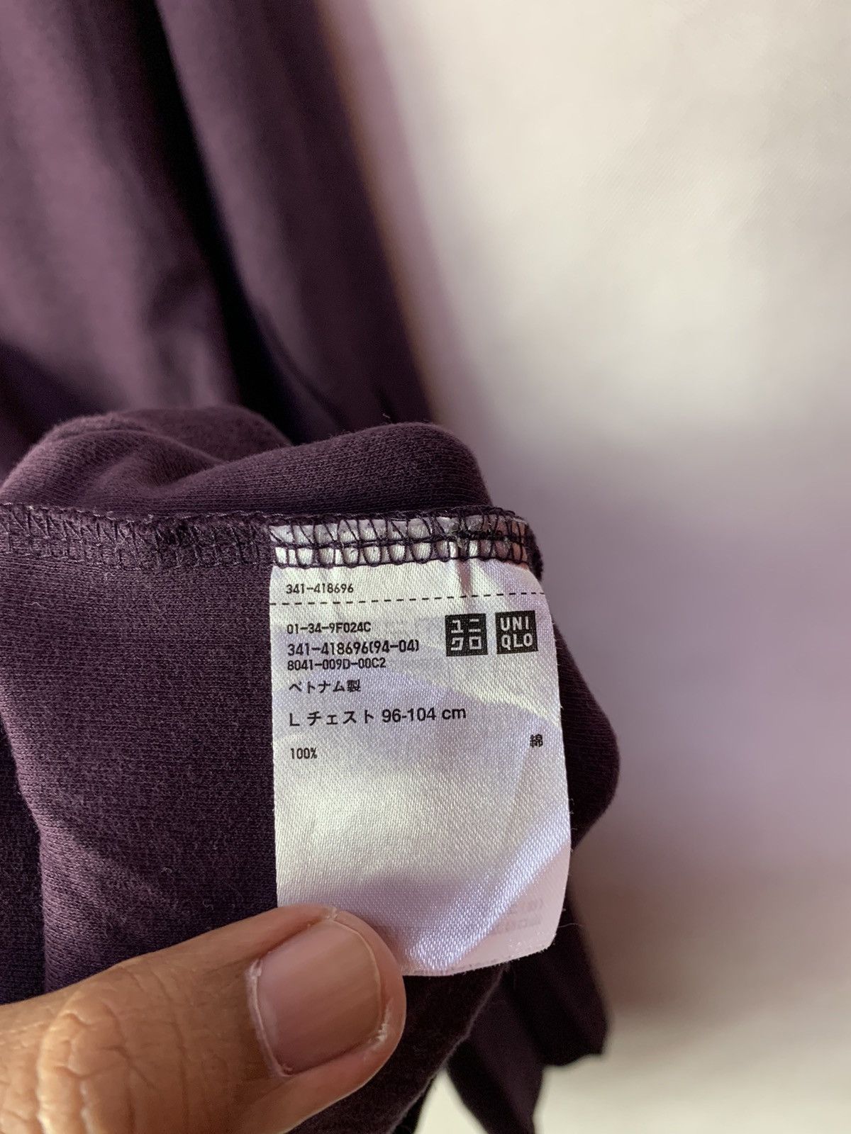 Japanese Brand × Uniqlo 🔥 Uniqlo Purple Longsleeves Tee Size US L / EU 52-54 / 3 - 6 Thumbnail