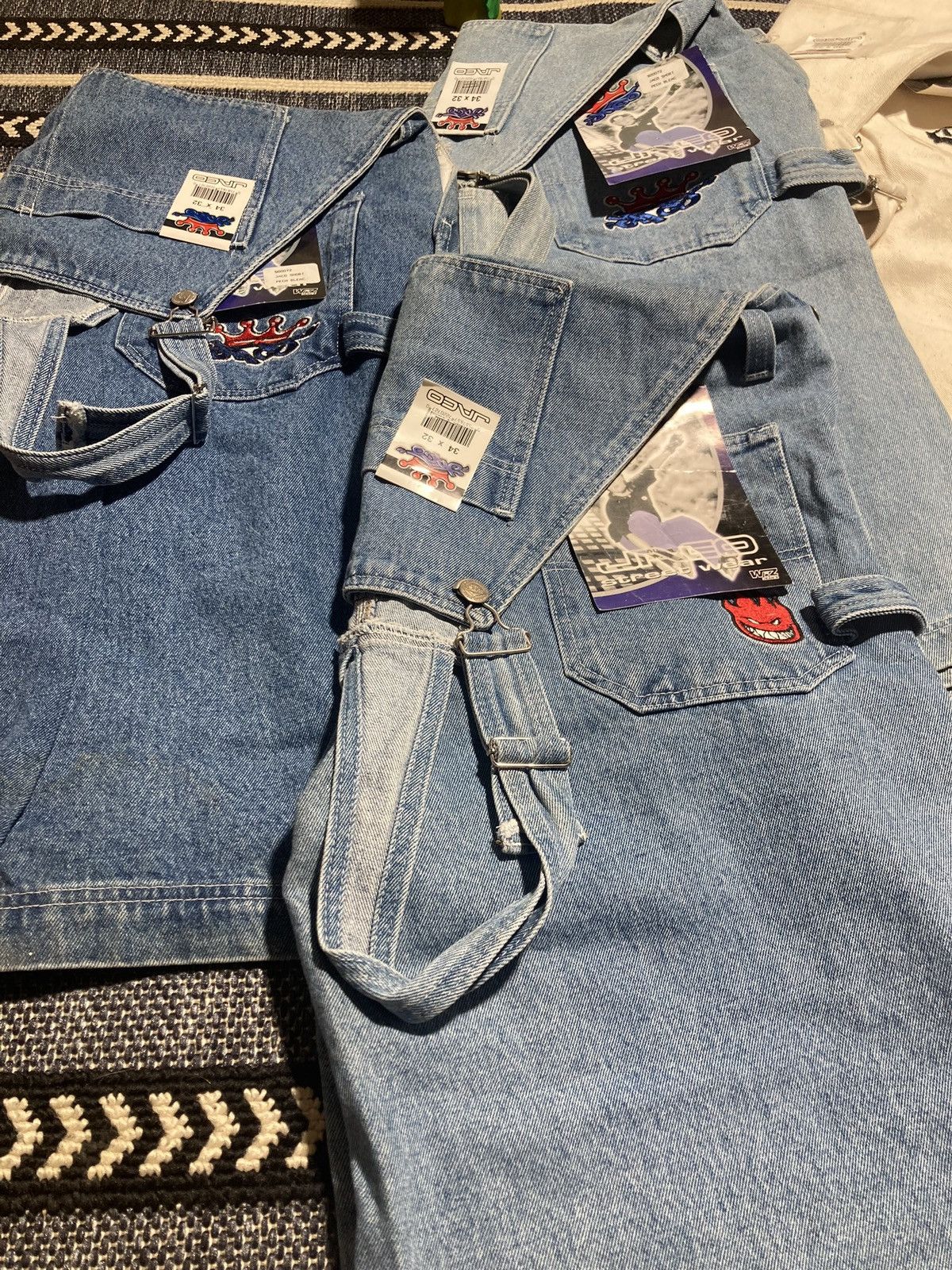 JNCO × Mexican Threads × Vintage Deadstock New With Tags Jnco Style Overalls Size 30-36 Size US 34 / EU 50 - 7 Thumbnail