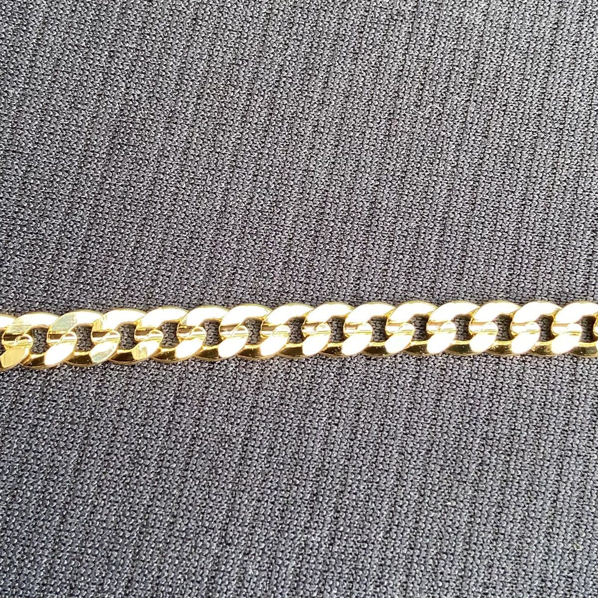 Jewelry Gold Chain Cuban Link Necklace 20in 7mm and Icy Hamsa Hand Size ONE SIZE - 6 Thumbnail
