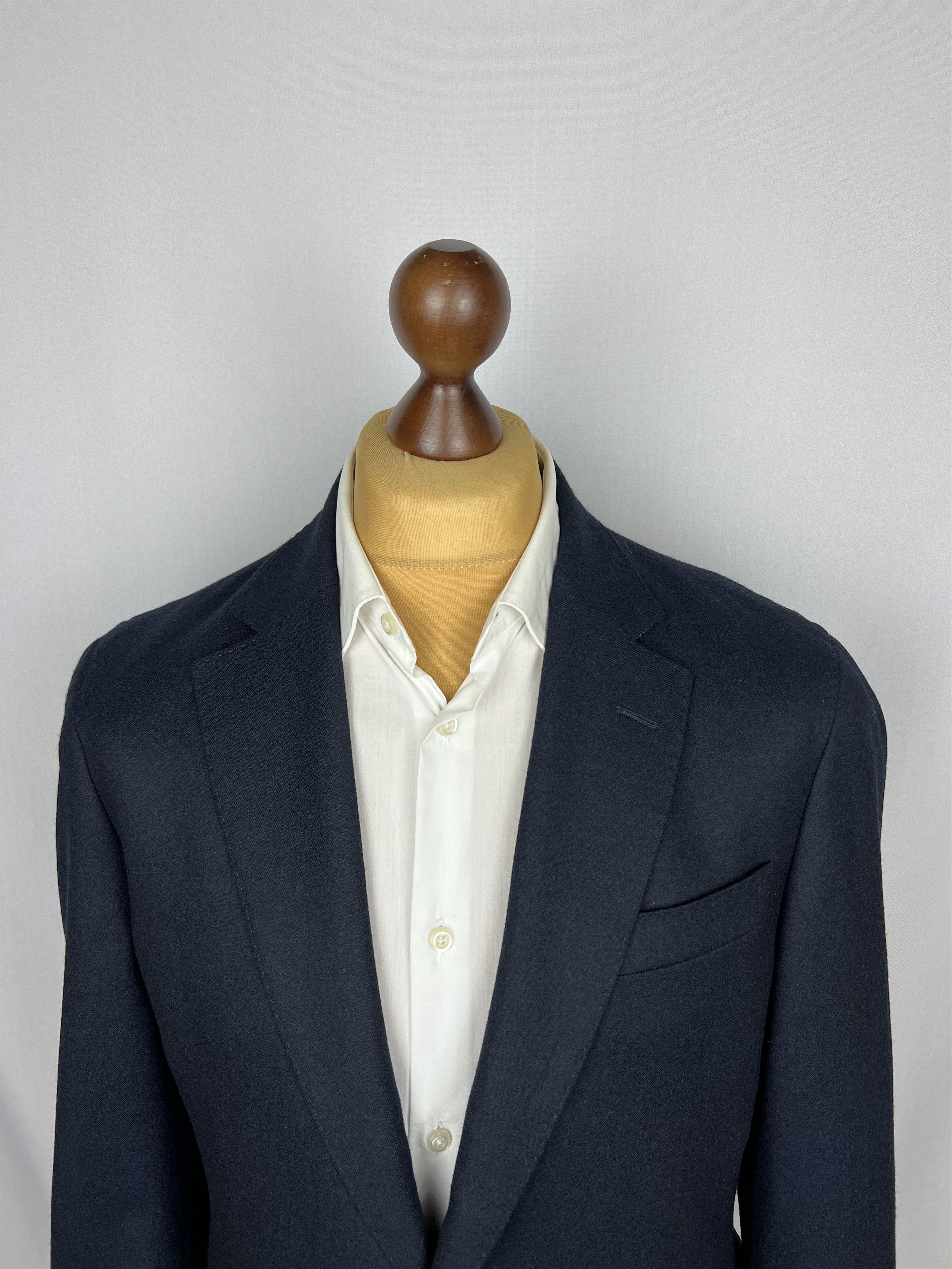 Hackett Drago Pure Flannel Wool Solid Midnight Half-Lined Sport Coat Size 42R - 5 Thumbnail