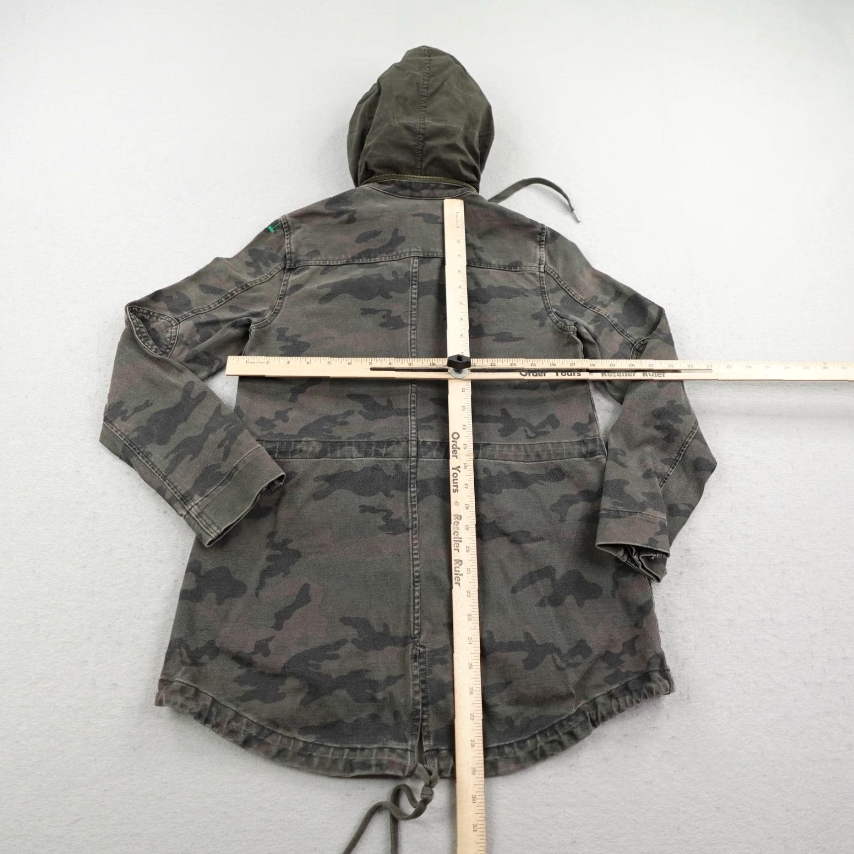 James Perse James Perse Military Jacket Womens XS 0 Green Camo Utility Coat Zip Snap Up Size XS / US 0-2 / IT 36-38 - 6 Thumbnail