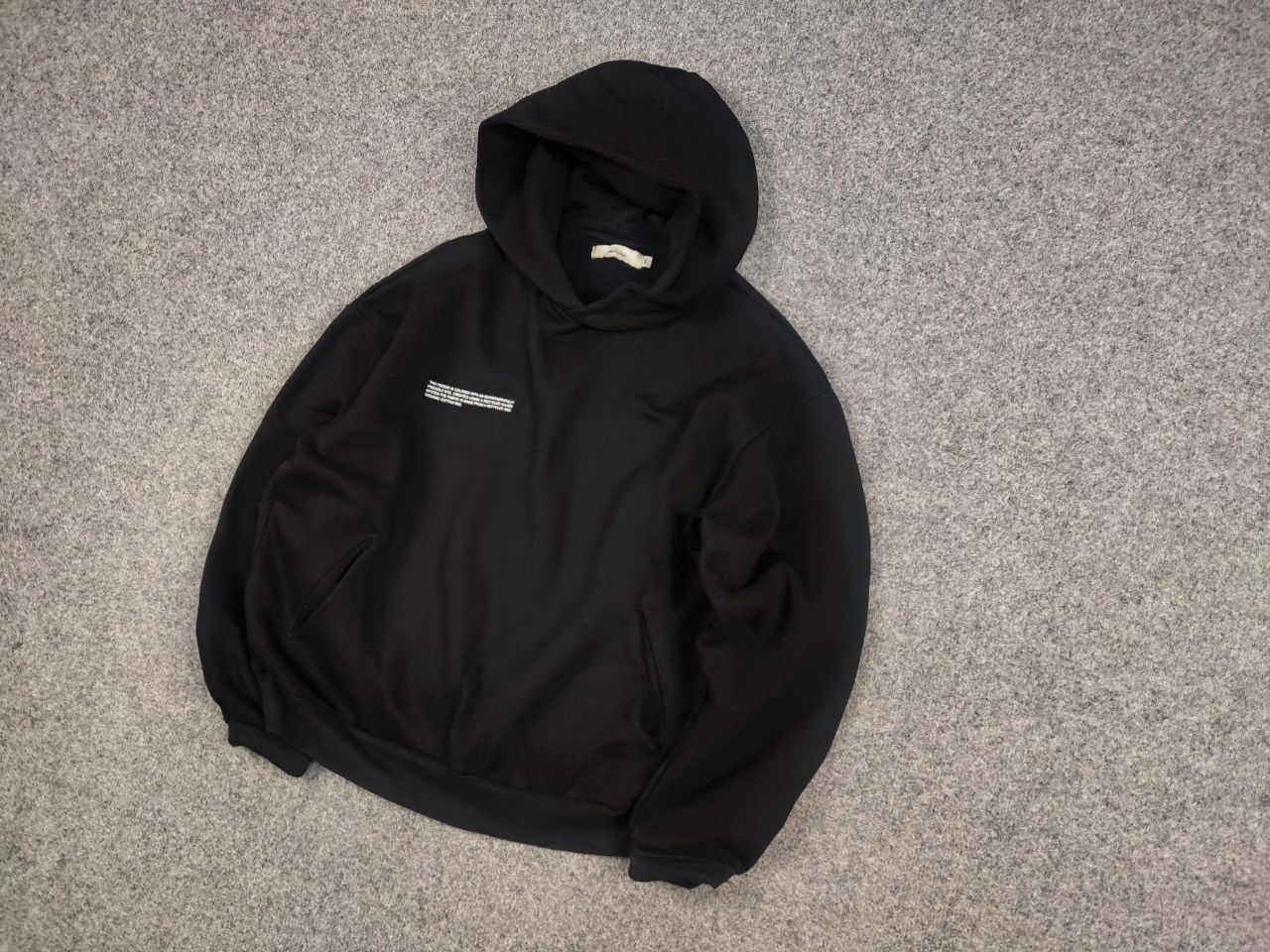 Pangaia Pangaia Design Organic Oversize Unisex Black Logo Hoodie Size US XS / EU 42 / 0 - 3 Thumbnail
