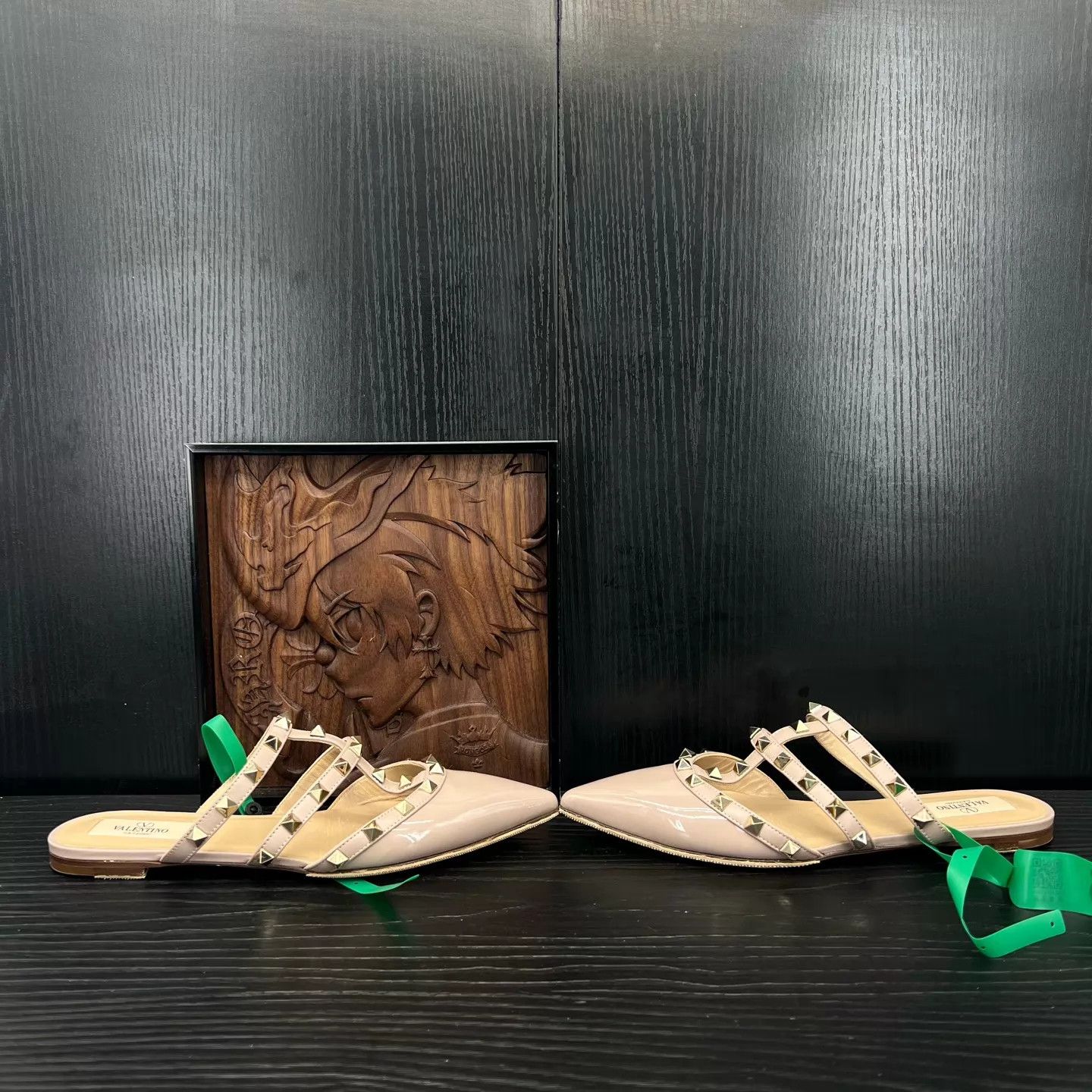 Valentino Valentino Rockstud Nude Pink Slippers 37 Near New Size US 6.5 / IT 36.5 - 3 Thumbnail