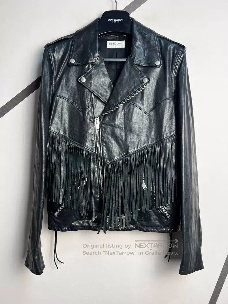 Saint Laurent Paris Saint Laurent Paris Motorcycle Leather Jacket Size US S / EU 44-46 / 1 - 1 Thumbnail