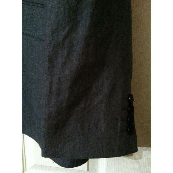 H&M H & M MENS GRAY 100%LINEN SPORT COAT JACKET BLAZER SIZE: 42R Size 42R - 3 Thumbnail