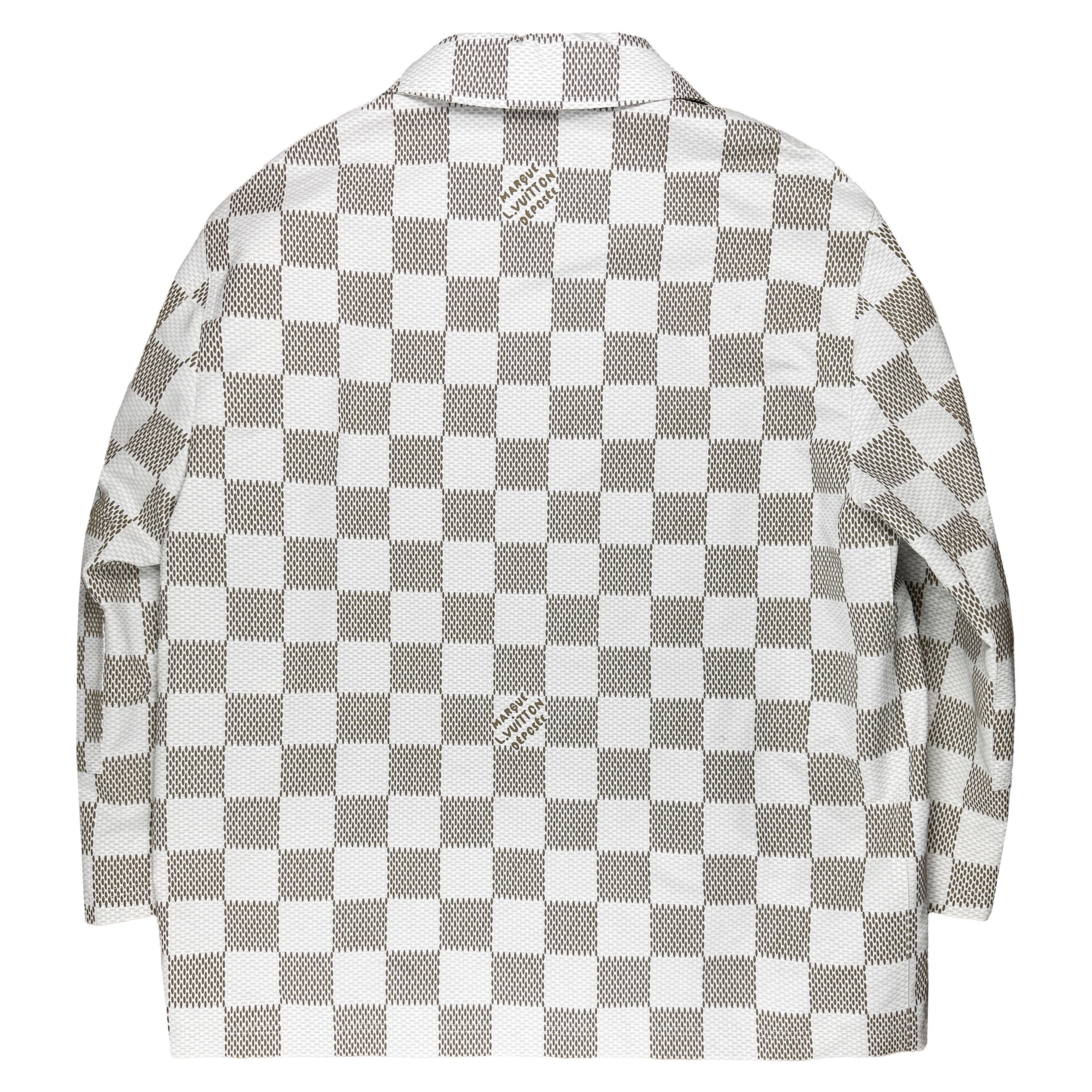 LOUIS VUITTON DAMIER WOOL OVERSHIRT サイズS Louis Vuitton Damier Cotton Overshirt | Grailed