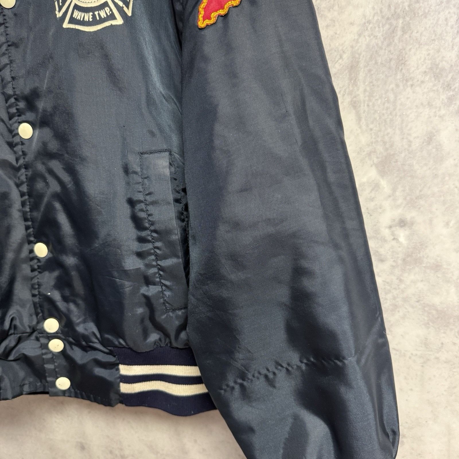 Vintage Vintage Fire Dept Bomber Jacket Mens Blue Insulated Size US M / EU 48-50 / 2 - 5 Thumbnail