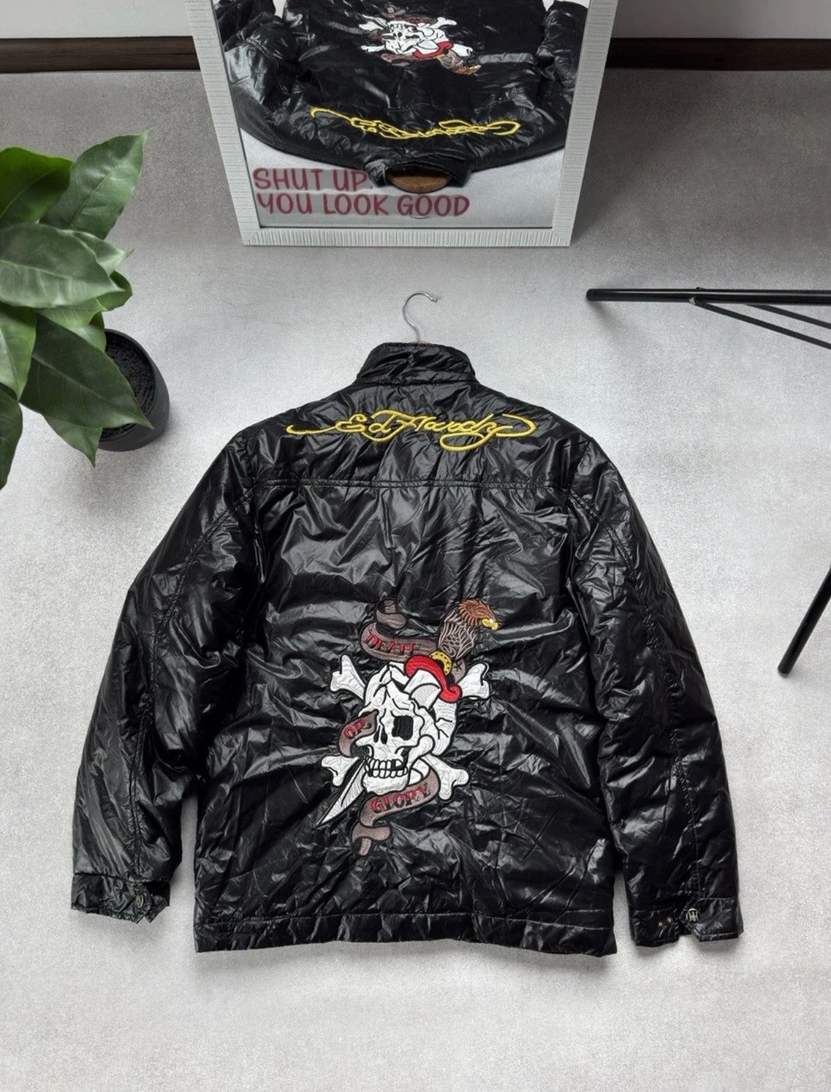 Ed Hardy Vintage Ed Hardy By Christian Audigier Big Logo Nylon Jacket Size US M / EU 48-50 / 2 - 1 Thumbnail