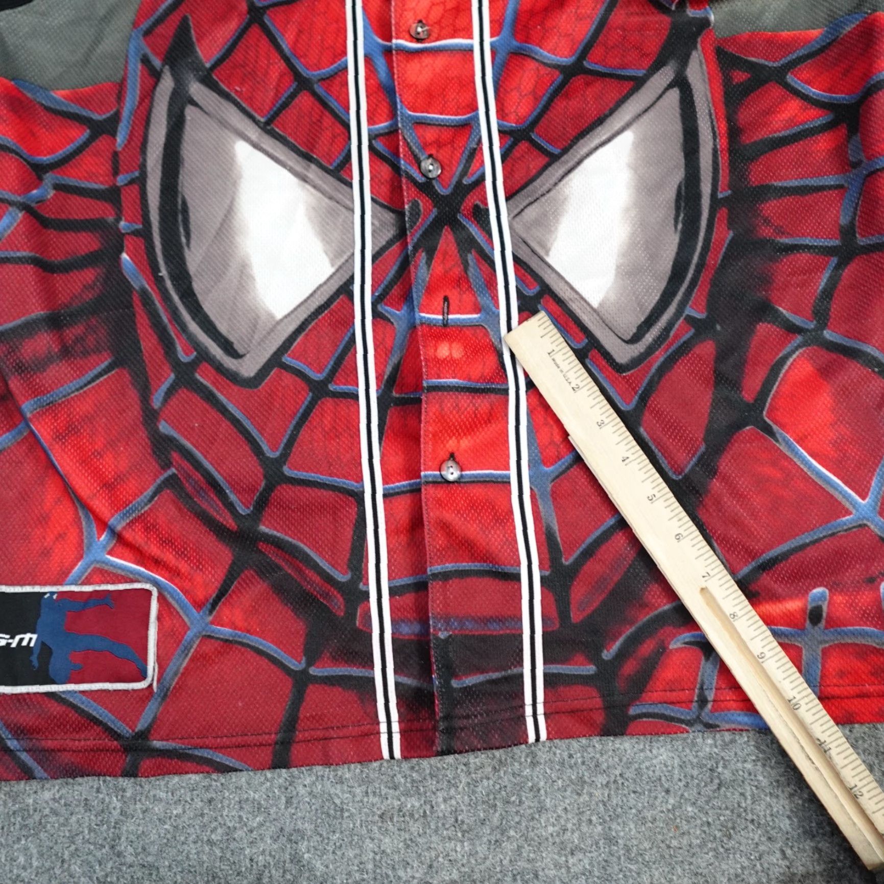 Vintage Spiderman Jersey Large Red Black Vintage 2003 Official Mens Baseball Activewear USA Mockup Button Snags Photos Size US L / EU 52-54 / 3 - 3 Thumbnail