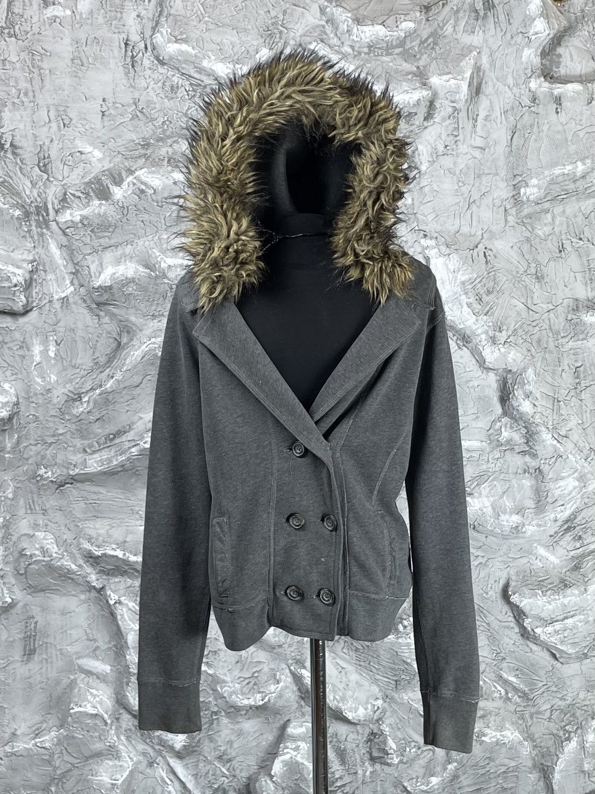 If Six Was Nine Abercrombie and Fitch 2000s Fur Y2K Jacket LGB Japanese Vibe Size US M / EU 48-50 / 2 - 2 Thumbnail