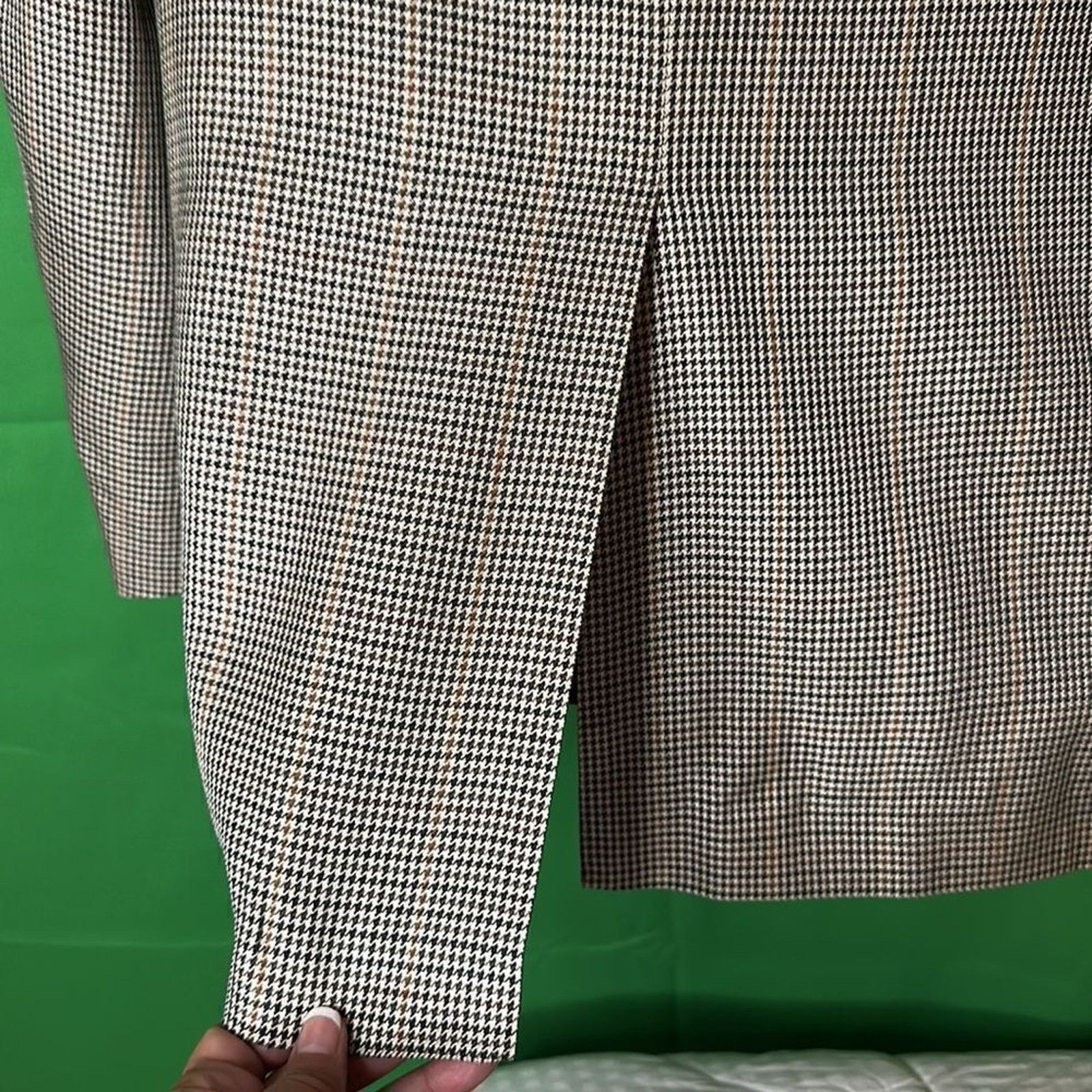 Burberry Burberrys Houndstooth 42R Plaid Blazer Vintage 90s Y2K Size 42R - 11 Thumbnail