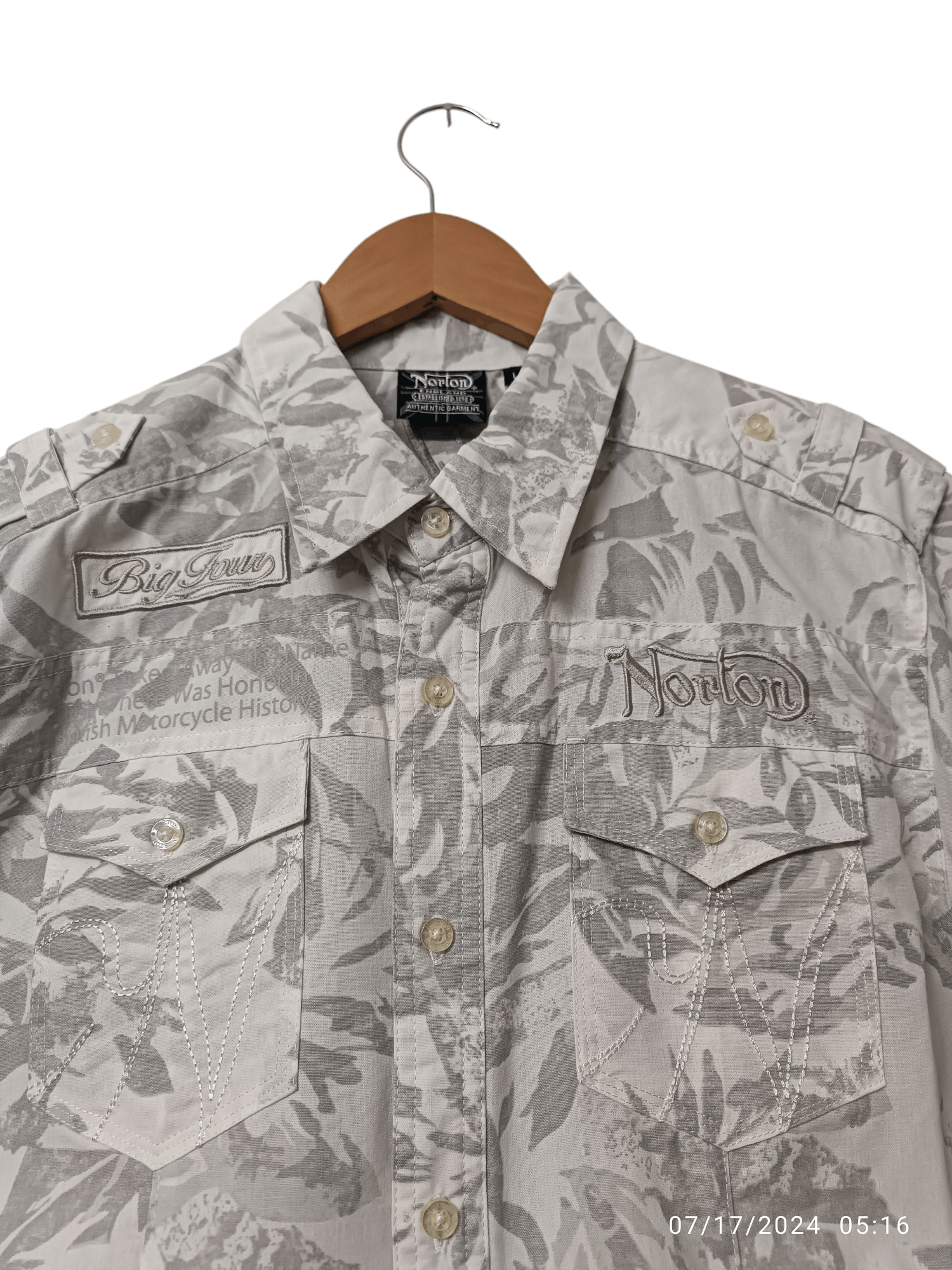 Norton Norton Motorcycle embroidered shirts Size US M / EU 48-50 / 2 - 4 Thumbnail