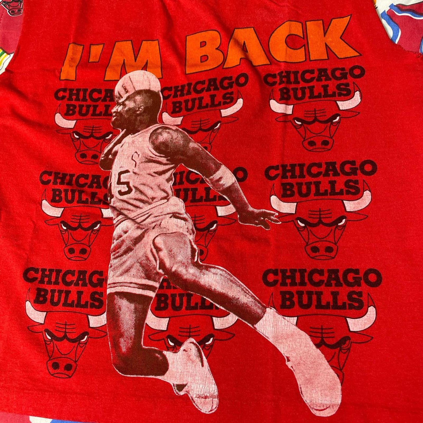 NBA Vintage 90s NBA Michael Jordan Chicago Bulls Cut Off Tee Size US S / EU 44-46 / 1 - 3 Thumbnail