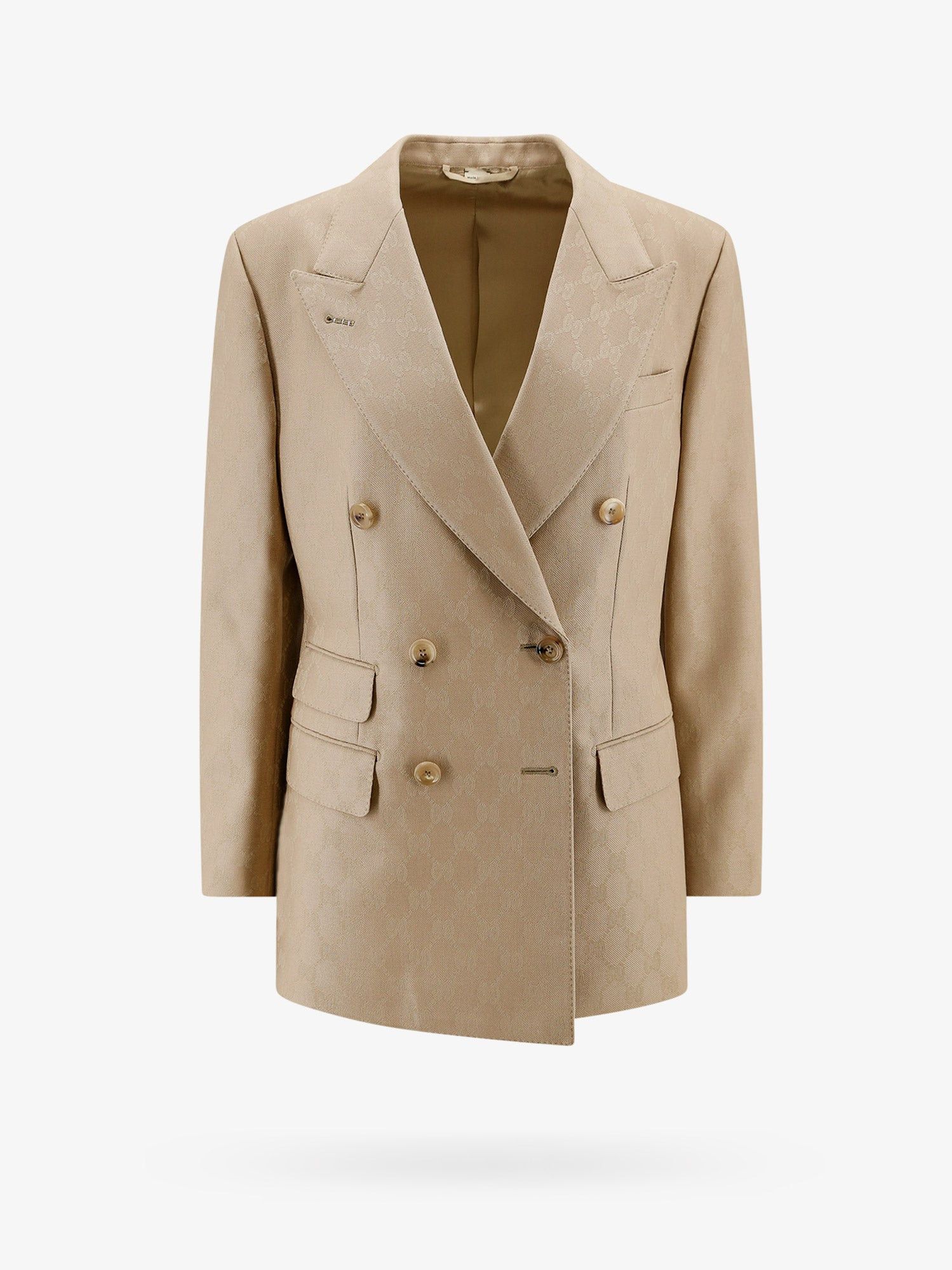image of Gucci Blazer Woman Beige Blazers E Vests, Women's (Size Medium)