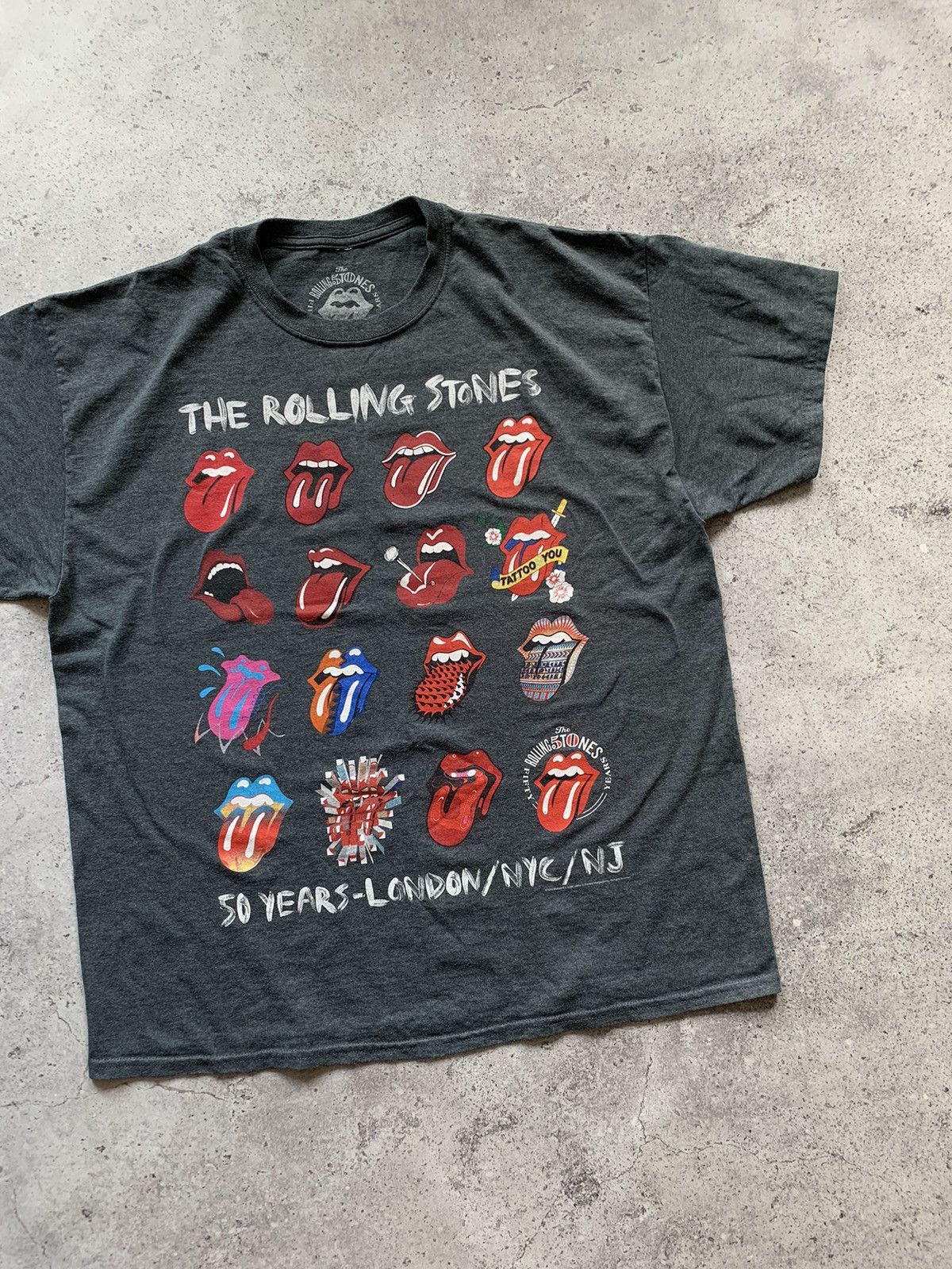Band Tees × The Rolling Stones Rare Rolling Stones 50 Years Anniversary Tour 2012 T-Shirt Size US XL / EU 56 / 4 - 2 Thumbnail