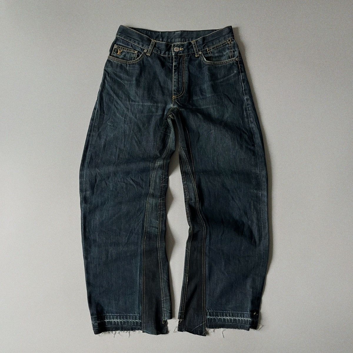 Designer × Japanese Brand × Louis Vuitton Rare 1/1 Deconstructed Louis Vuitton Jeans Size US 32 / EU 48 - 2 Thumbnail