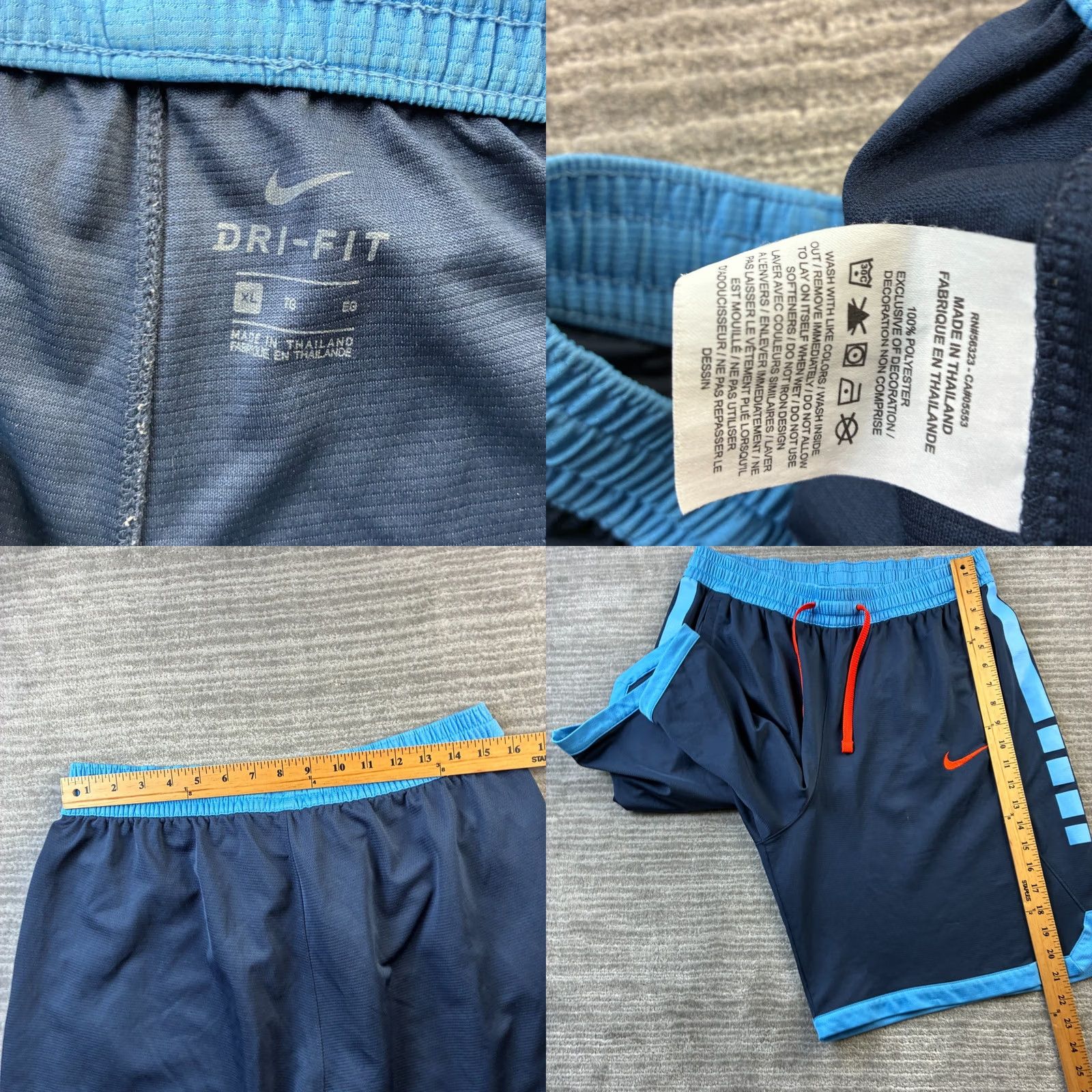 Nike Nike Dri-Fit Elite Basketball Shorts XL Blue Mens OKC Thunder Size US 32 / EU 48 - 8 Thumbnail