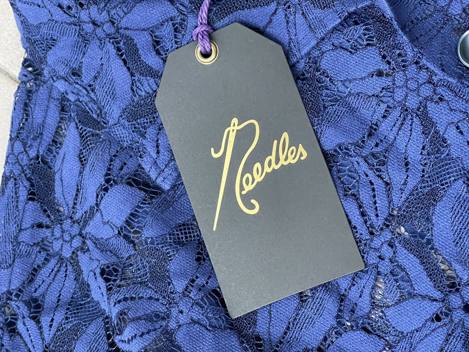 Needles !DS! SS23 Needles Cabana Lace Navy Short Sleeve Shirt Size US L / EU 52-54 / 3 - 21 Thumbnail