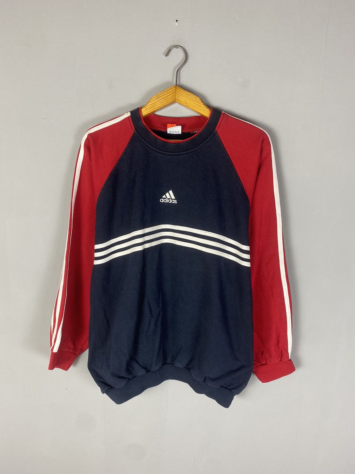 Adidas × Vintage Vintage 90s adidas sweatshirt big logo Size US XL / EU 56 / 4 - 1 Thumbnail