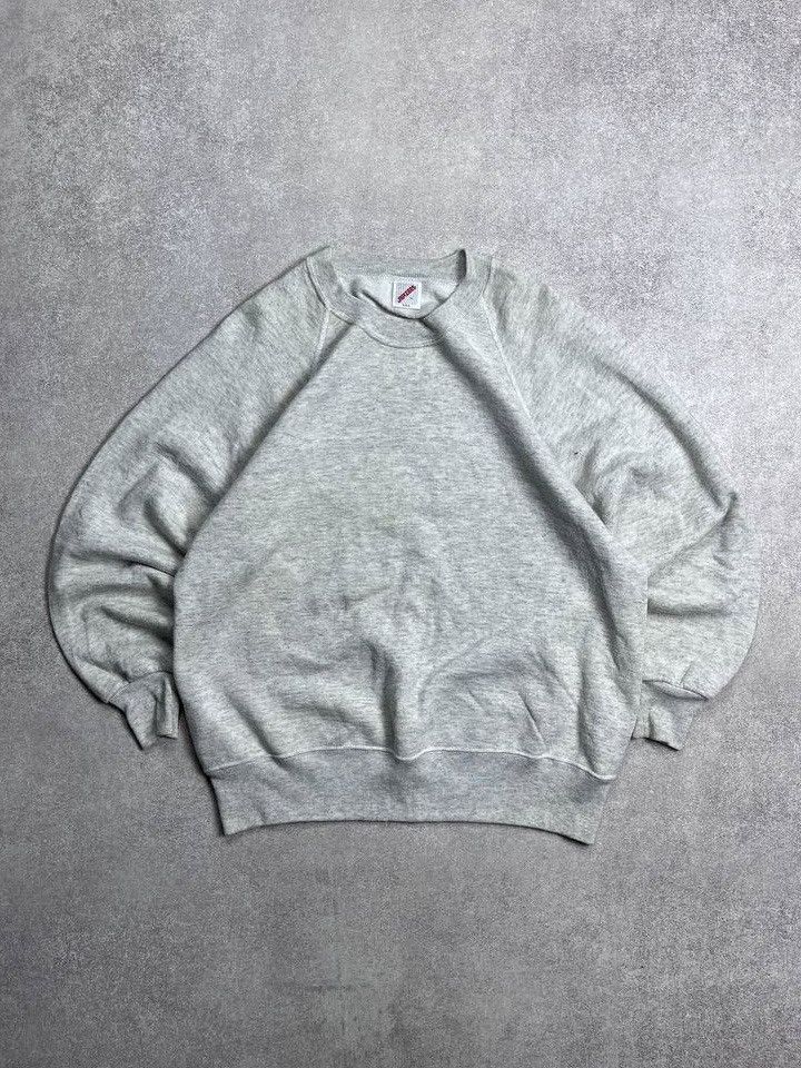 Jerzees × Vintage Vintage Jerzees Boxy Blank Sweatshirt L Size US L / EU 52-54 / 3 - 1 Thumbnail