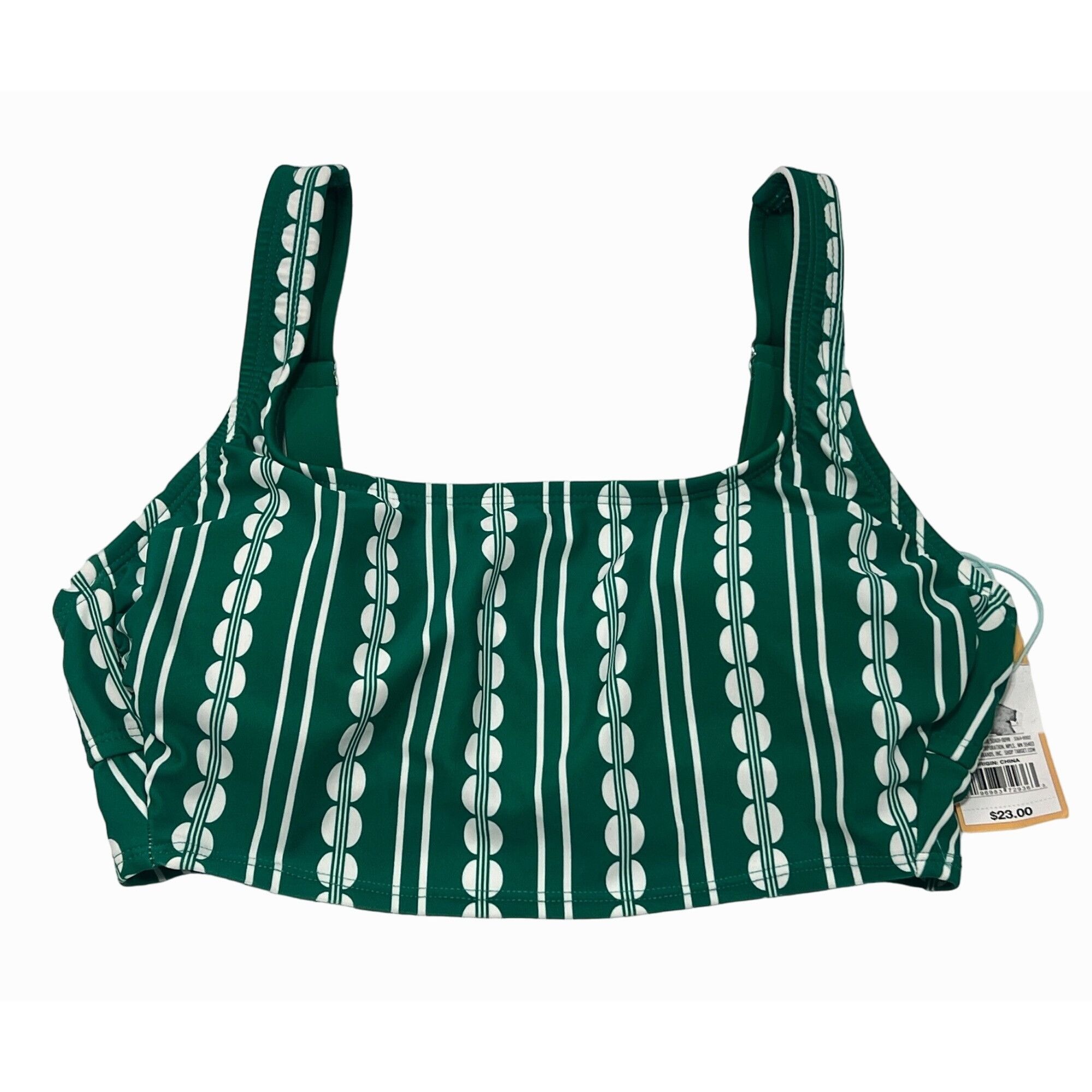 Other Kona Sol - Women's Global Print Longline Bikini Top - Green Size ONE SIZE - 2 Thumbnail