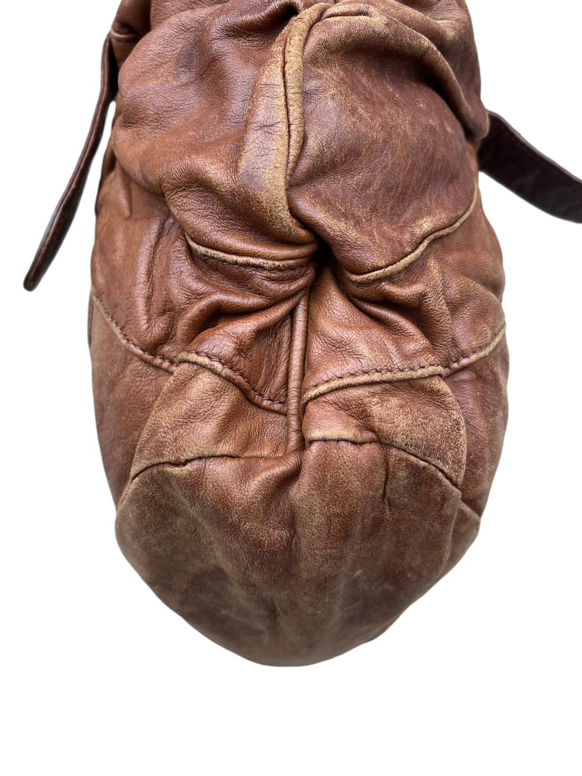 Leather Trashed Zucca Japan Distress Patina Leather Bag Tote Size ONE SIZE - 15 Thumbnail