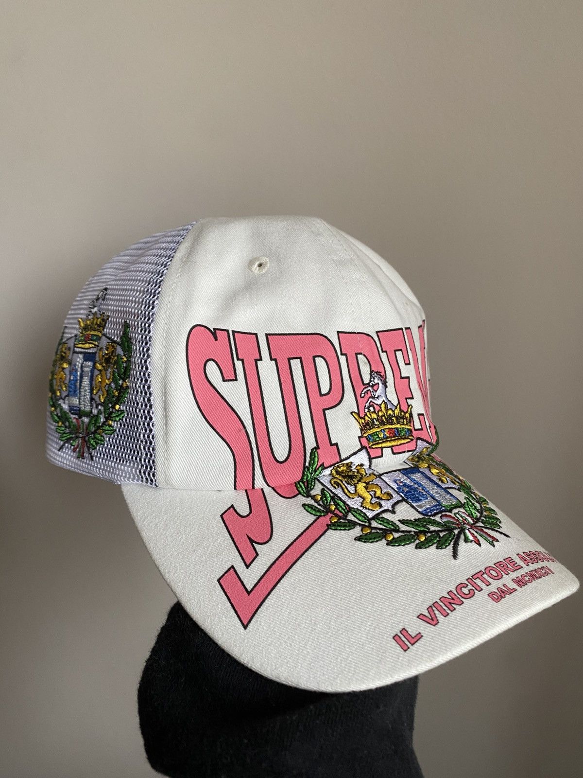Supreme Crest Mesh Back 6-Panel White