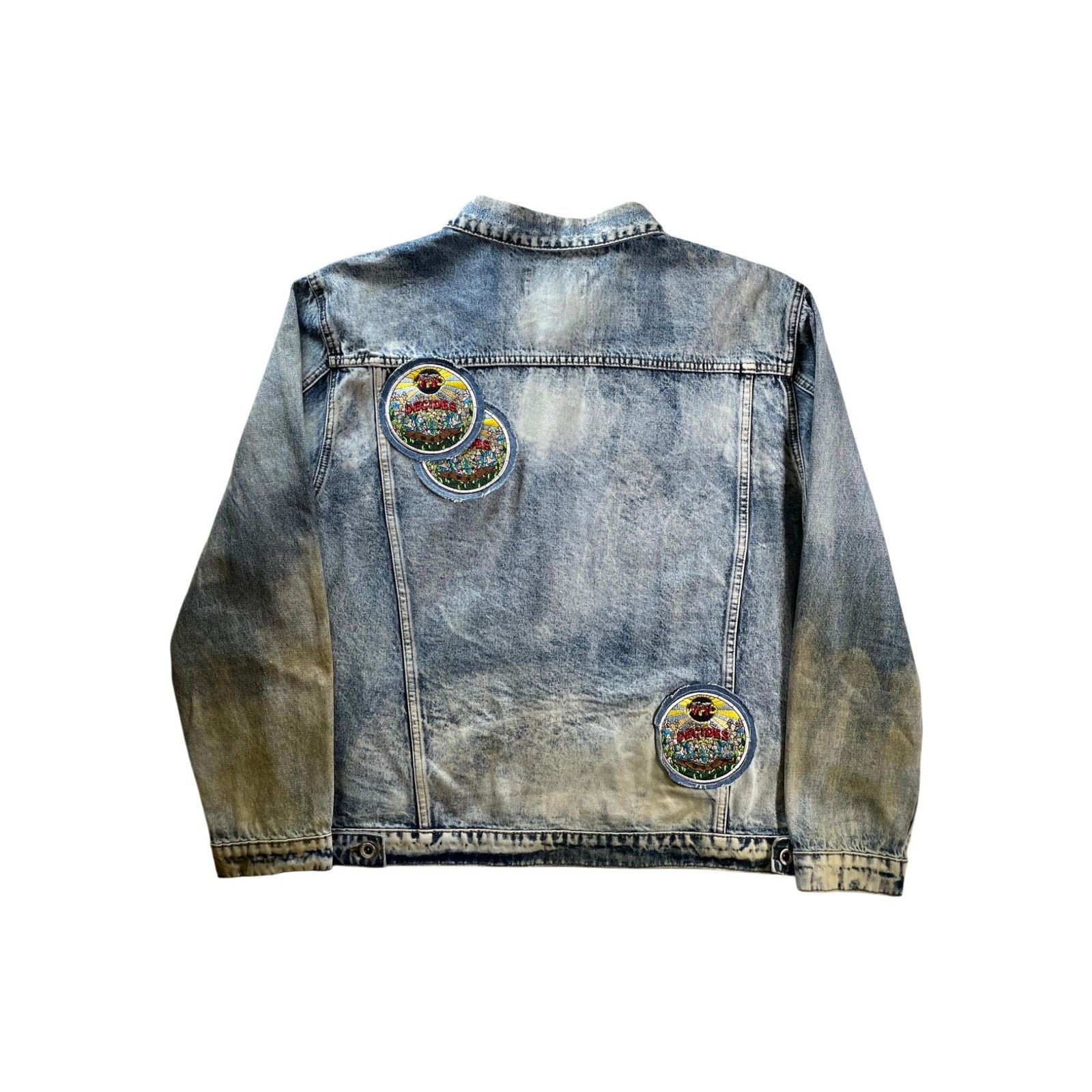 Who Decides War Who Decides War "Sphere" Acid & Multicolor Denim Jacket Size US XL / EU 56 / 4 - 2 Thumbnail