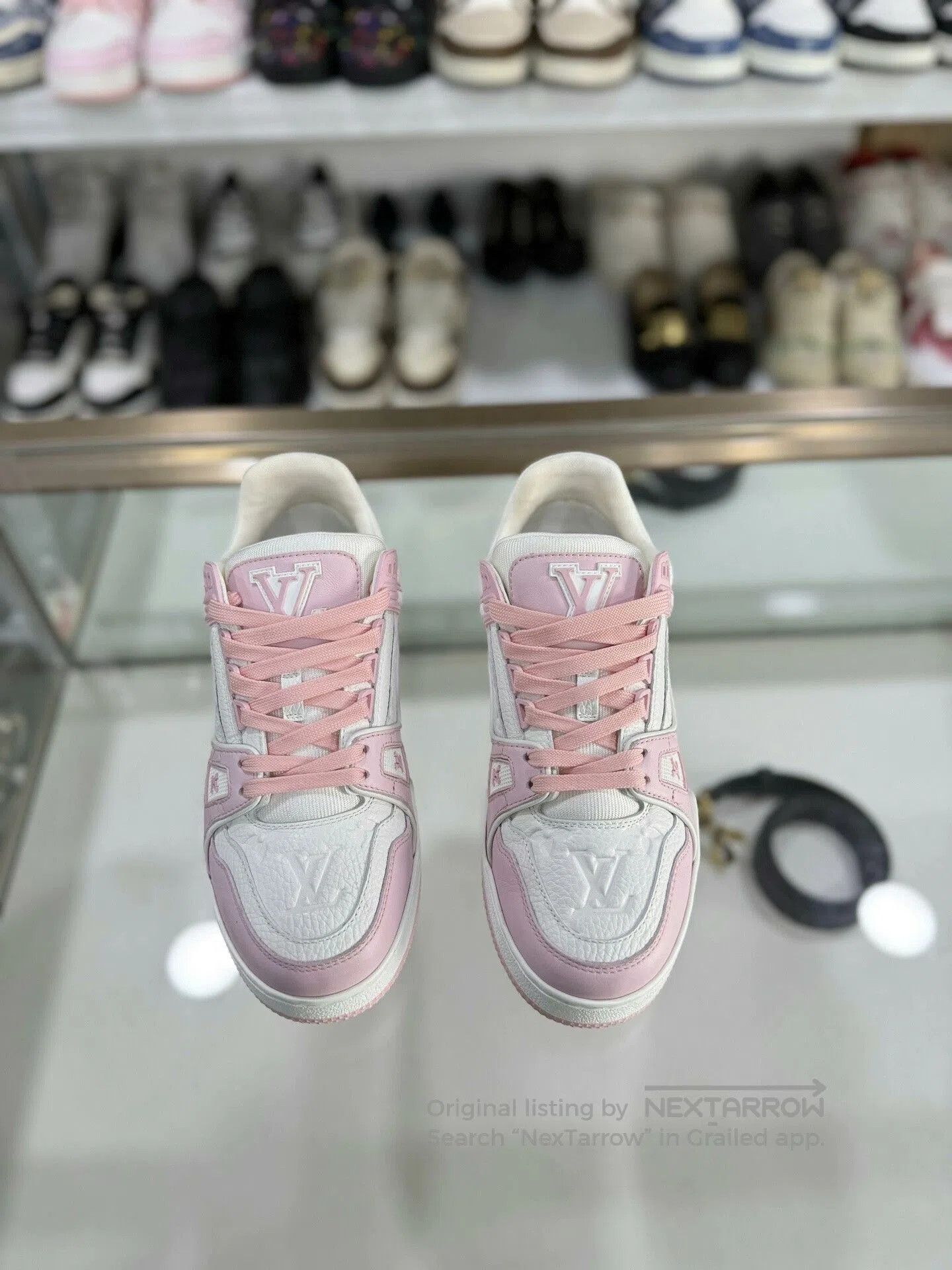 Louis Vuitton Louis Vuitton Trainer Pink Women's Shoes. Size US 7.5 / IT 37.5 - 2 Thumbnail