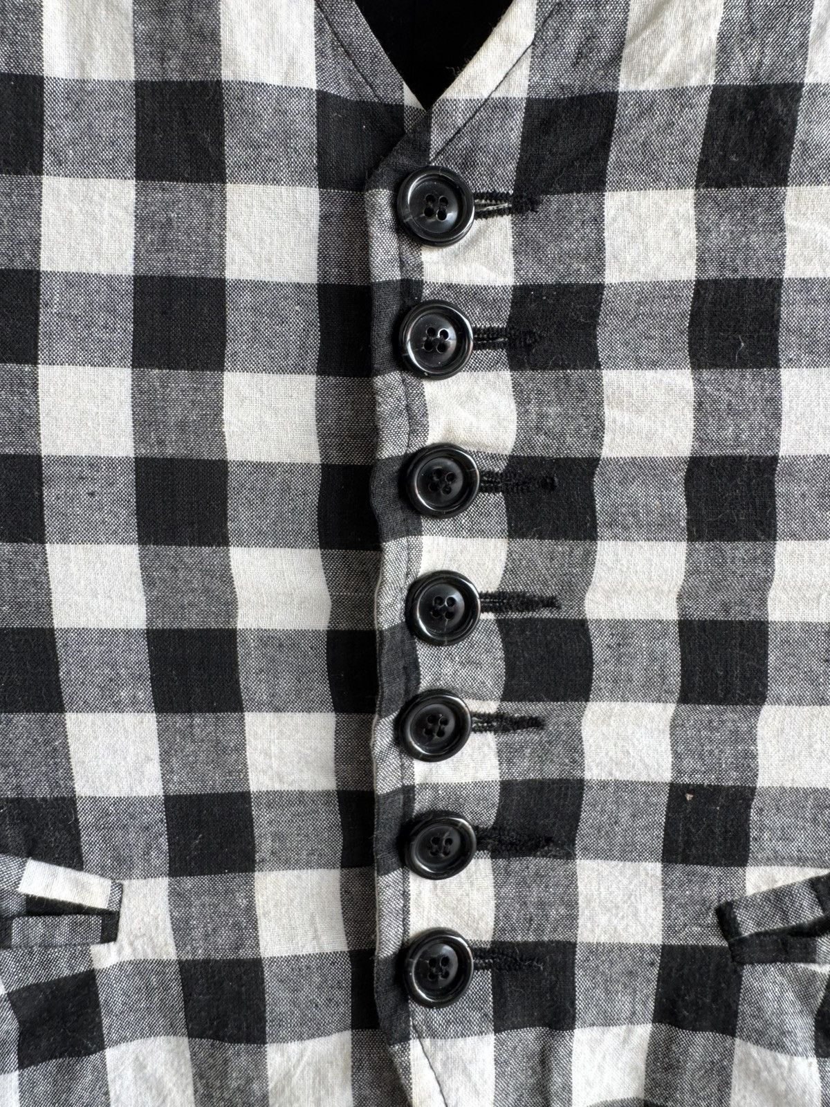 Number (N)ine Vintage 90s Number (N)ine Plaid Button Vest Size US S / EU 44-46 / 1 - 5 Thumbnail