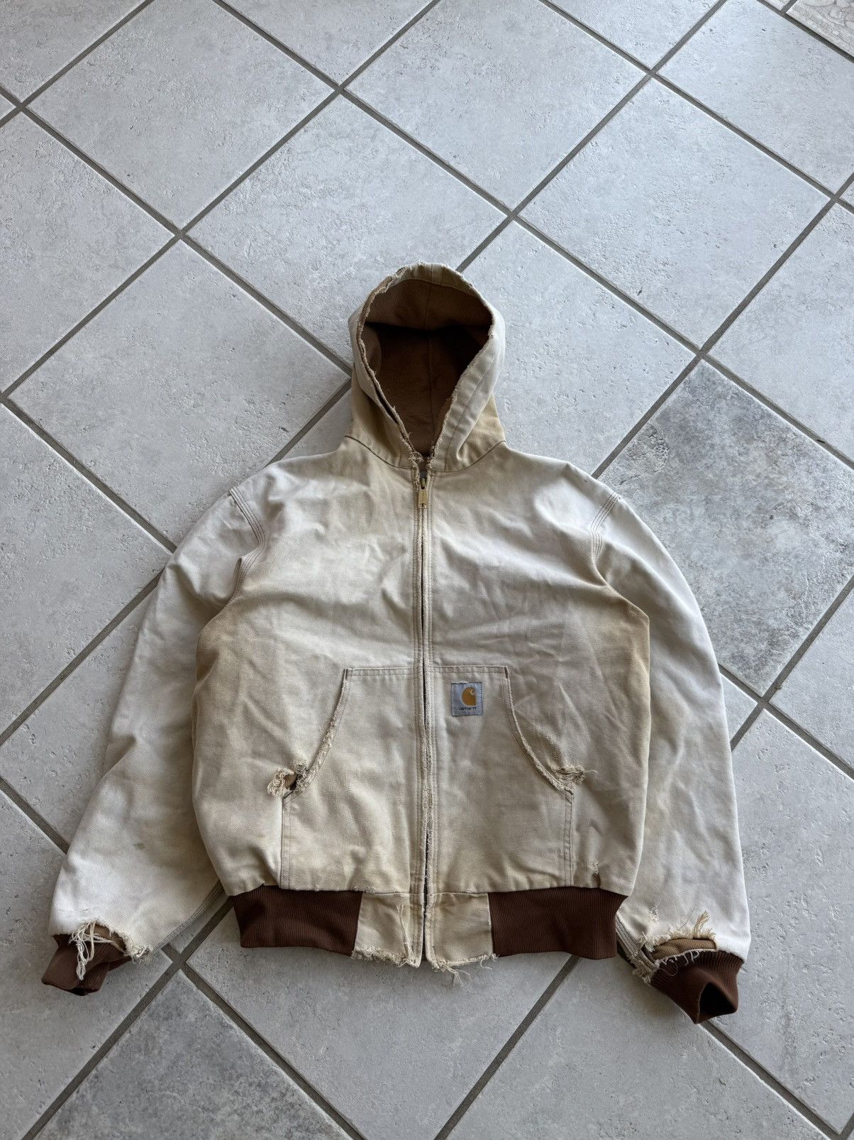 Carhartt Vintage Beige Carhartt Jacket - Perfect Fade & Fit Size US M / EU 48-50 / 2 - 2 Thumbnail