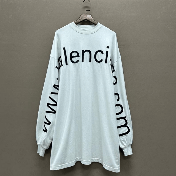 Balenciaga Balenciaga Oversized Long-Sleeve T-Shirt 2M Size US M / EU 48-50 / 2 - 1 Thumbnail