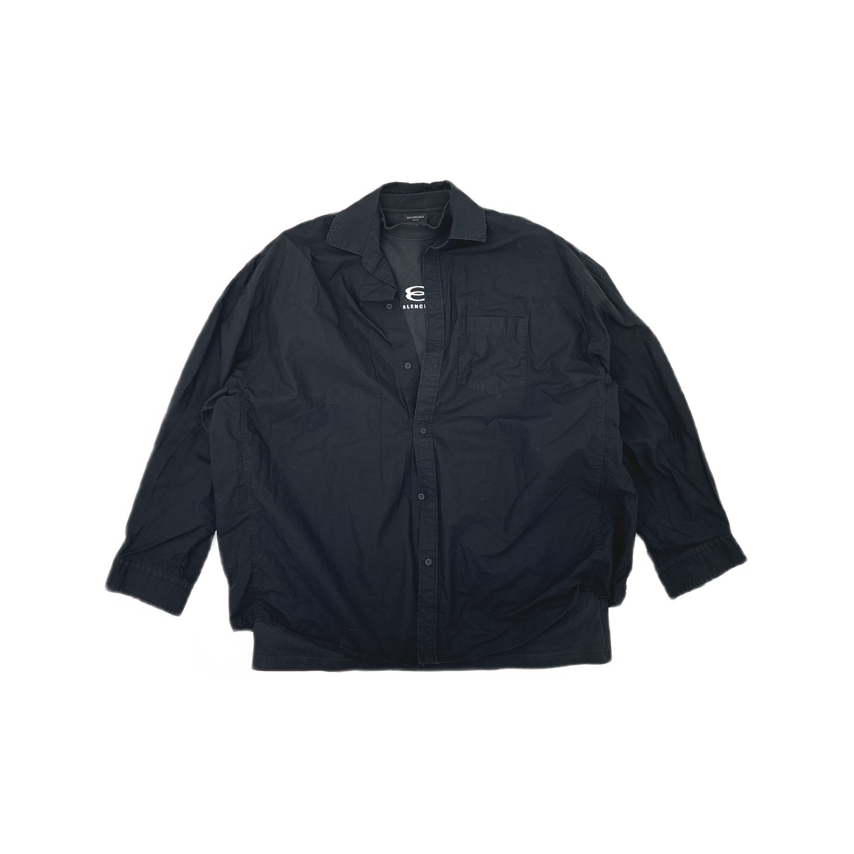 Balenciaga Balenciaga Distressed Button Up Shirt Size M Size US M / EU 48-50 / 2 - 1 Thumbnail