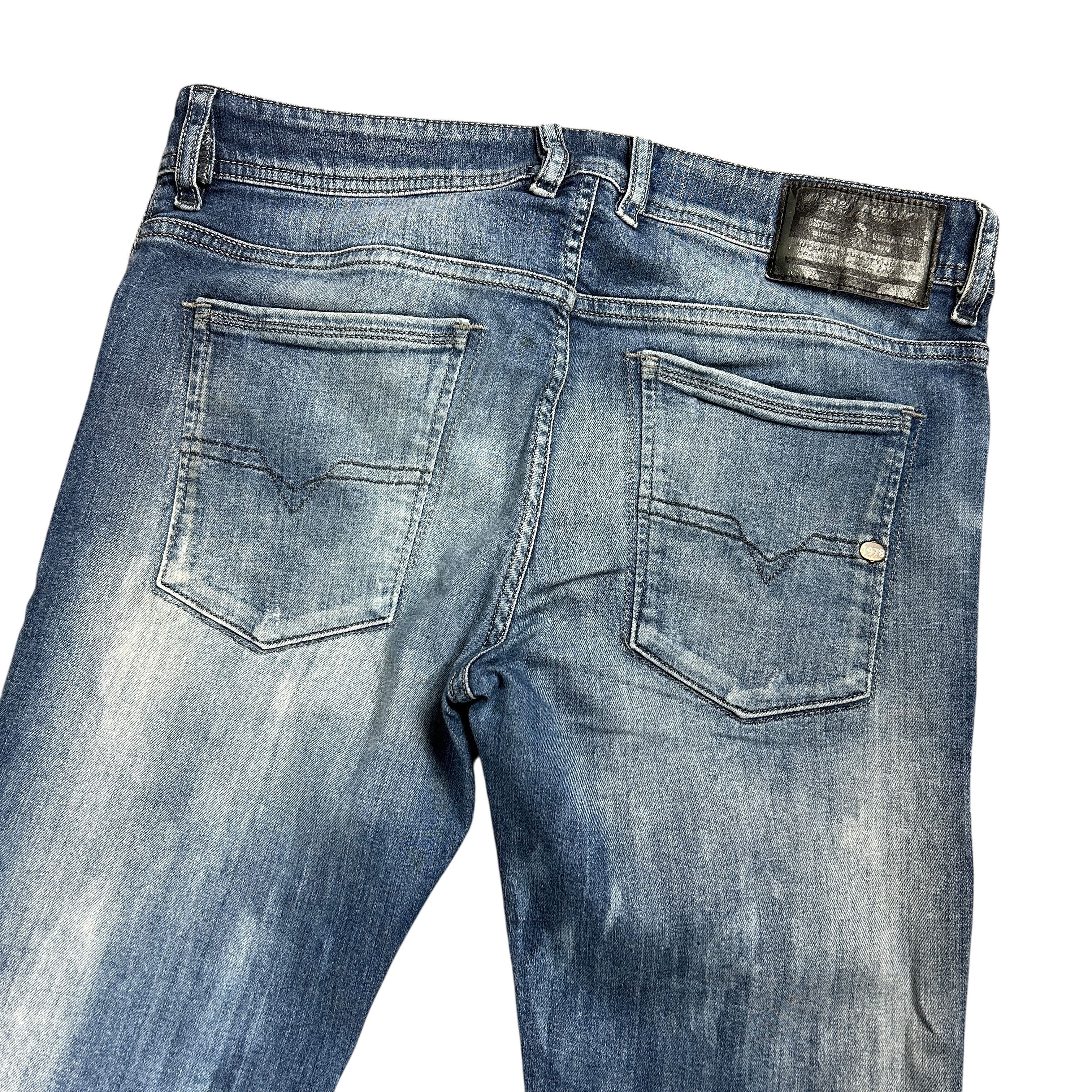 Diesel Diesel Sleenker Slim Skinny Blue Denim Jeans Washed W32L32 Size US 32 / EU 48 - 4 Thumbnail