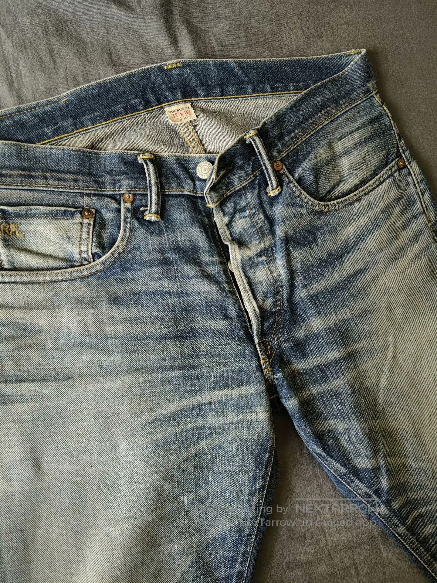 RRL Ralph Lauren RRL Slim Fit Vintage Washed Men's Jeans. Size US 32 / EU 48 - 3 Thumbnail