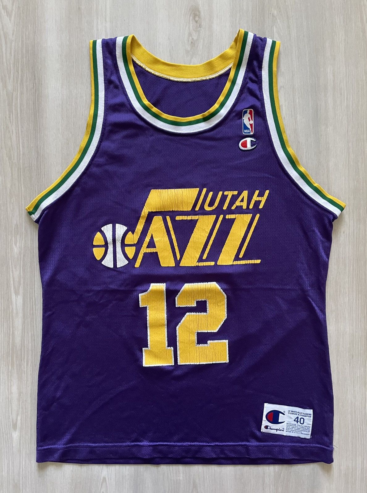 Champion Vintage Champion John Stockton Utah Jazz #12 NBA Jersey
