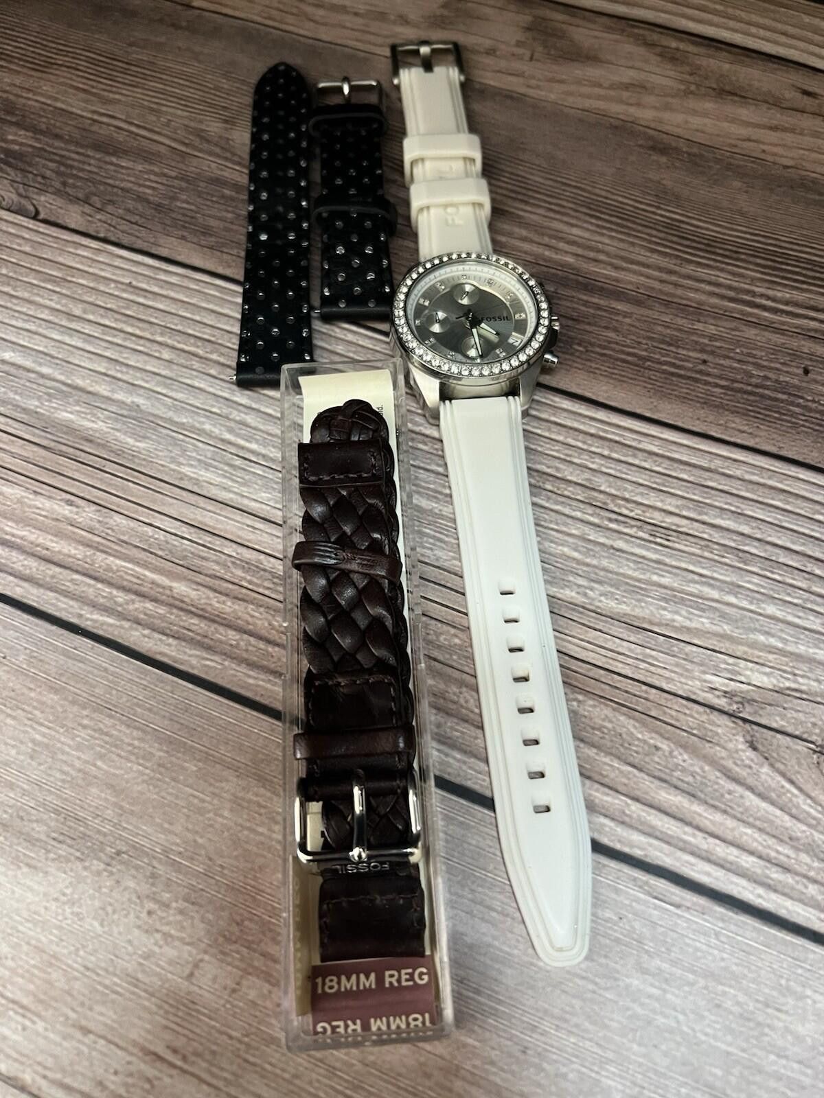 Fossil Fossil Women's Analog Silver Dial Watch With 3 Bands Size ONE SIZE - 3 Thumbnail