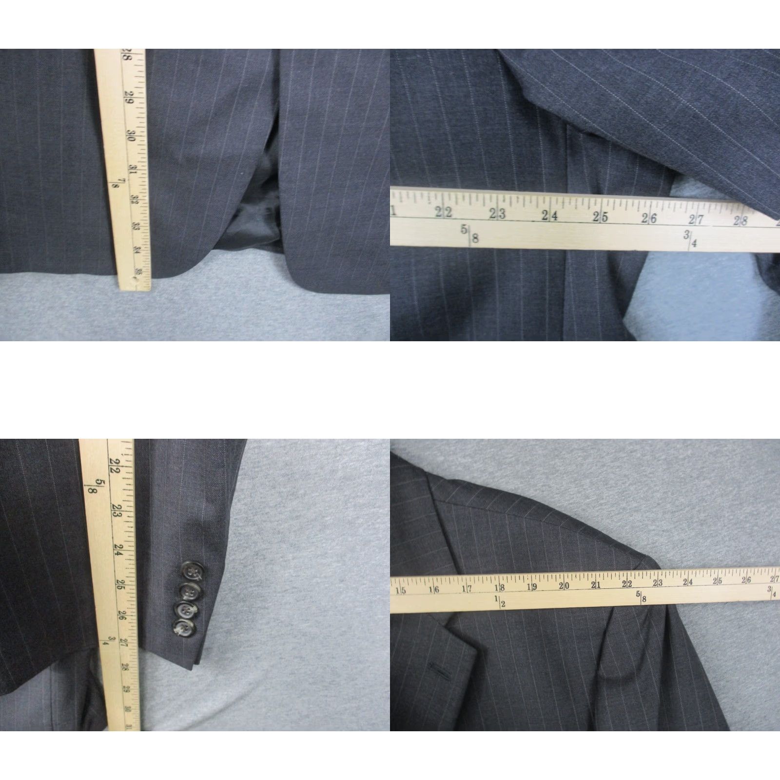 Ralph Lauren Lauren Ralph Lauren Blazer Men 54L Gray Wool Pinstripe EUC Size 54R - 8 Thumbnail