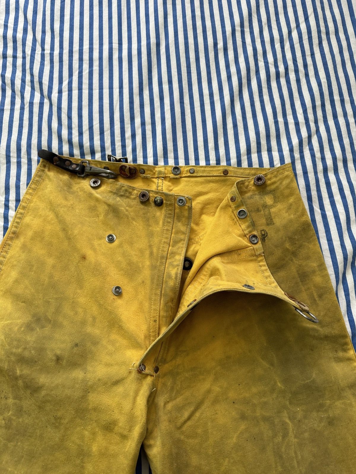 Vintage French Workwear Trousers - 1950s 60s Blue Cotton