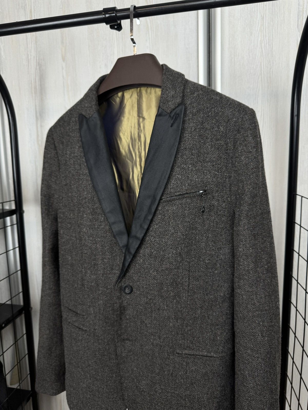 Diesel Diesel wool rayon grey tweed sport coat blazer jacket size L Size 42R - 5 Thumbnail