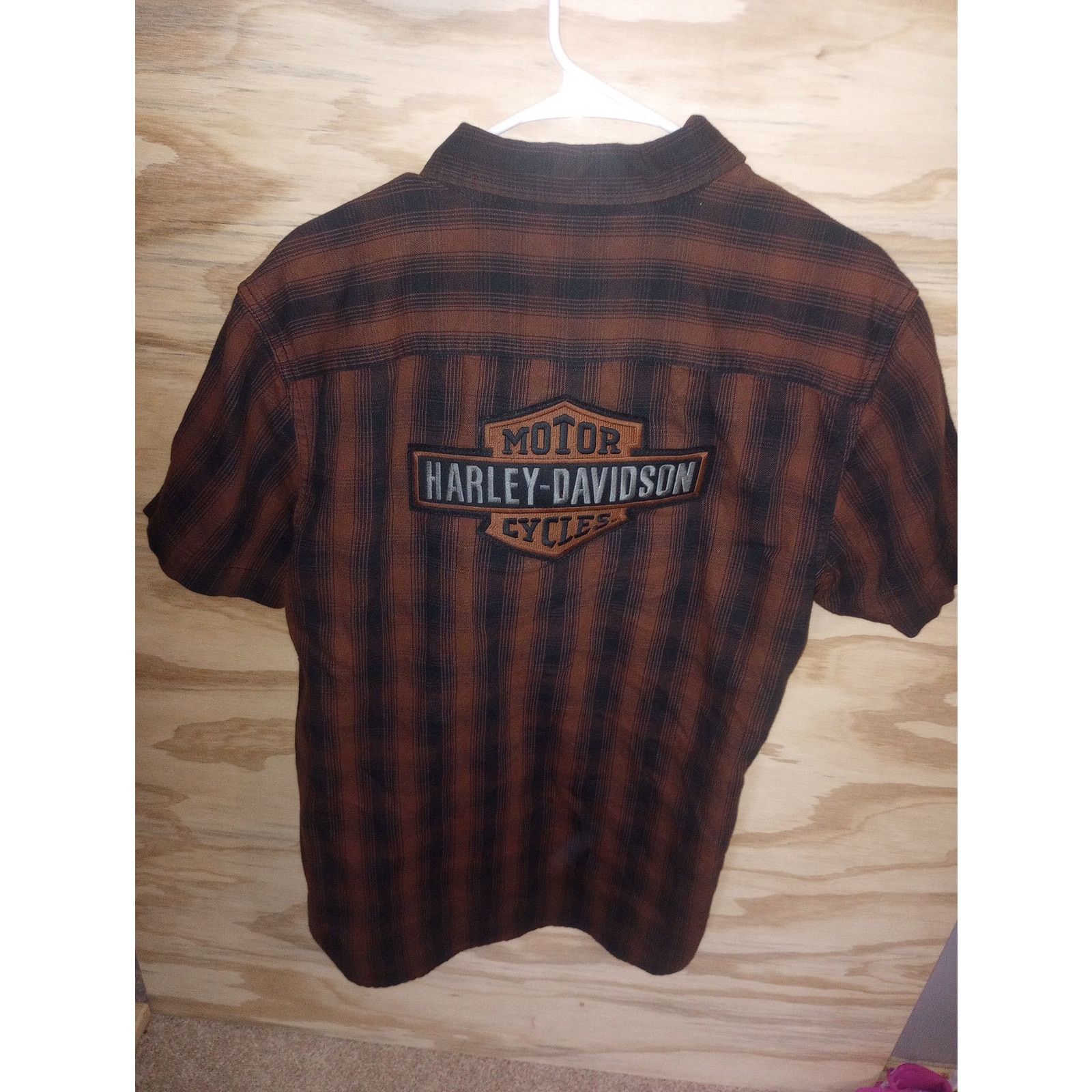 Harley Davidson Men's Harley Davidson Plaid Logo Polo Button Up Medium Size US M / EU 48-50 / 2 - 2 Thumbnail